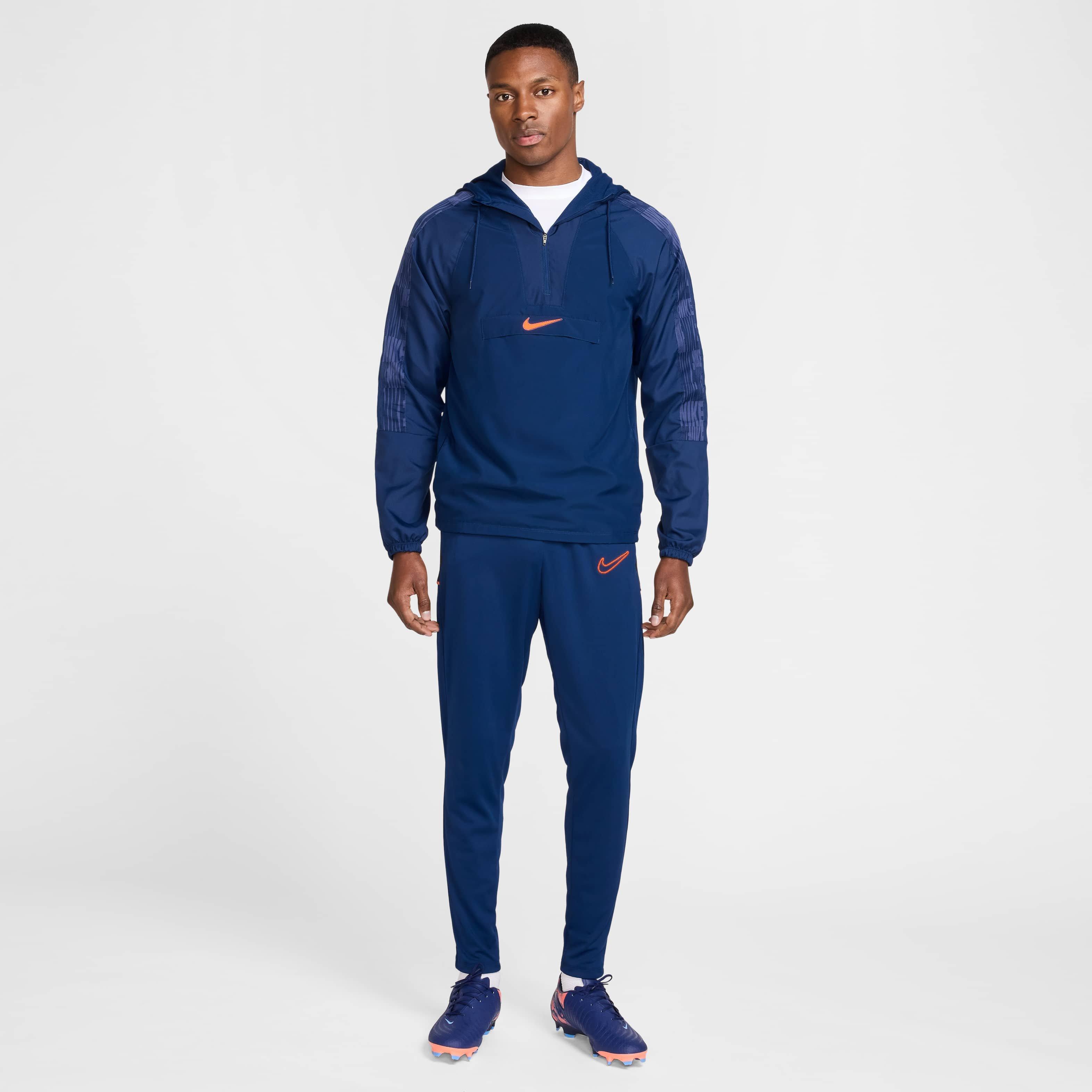 Nike Men's Academy+ Repel Soccer Anorak Jacket - BLUE Thumbnail View 7