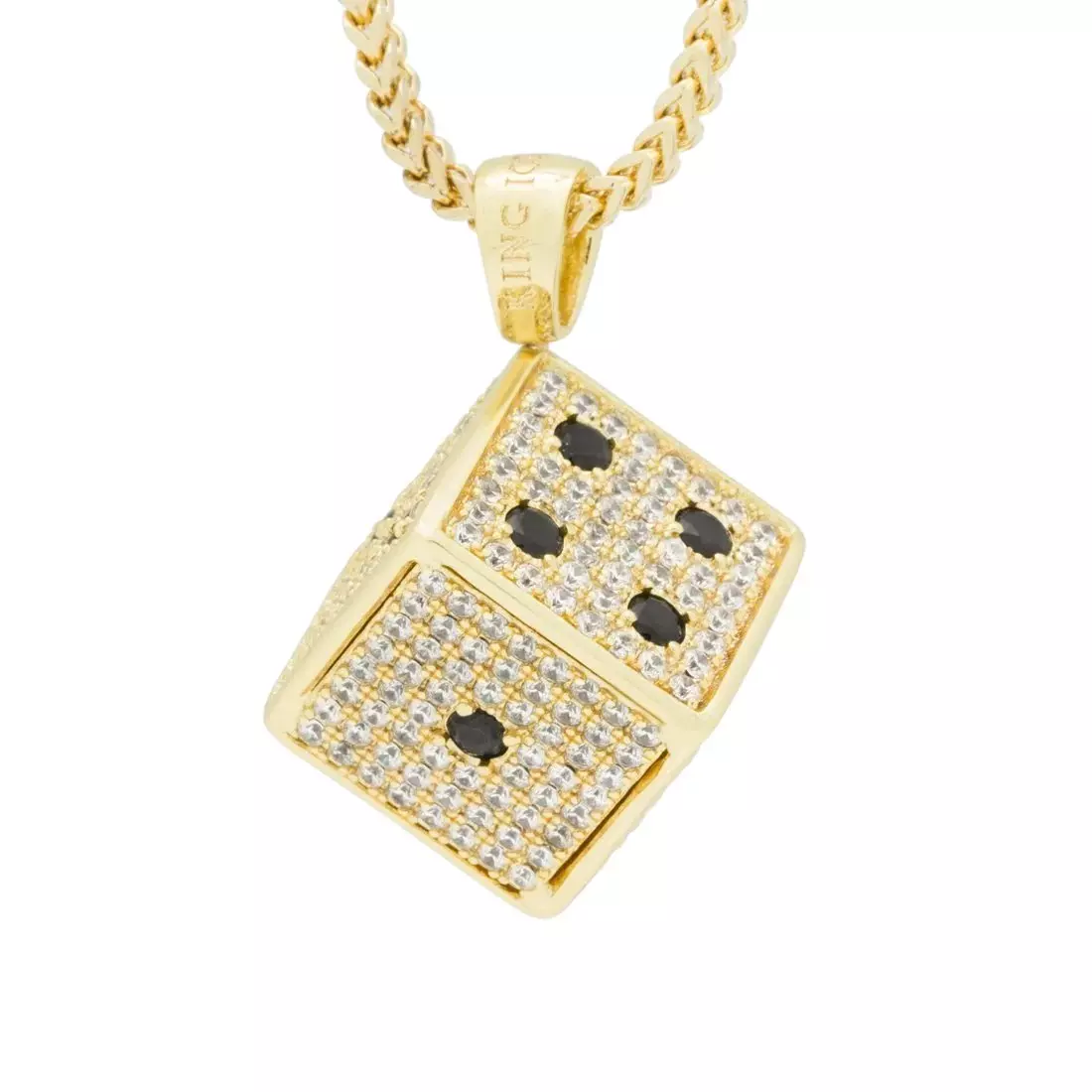 King Ice Dice Necklace - Gold - GOLD