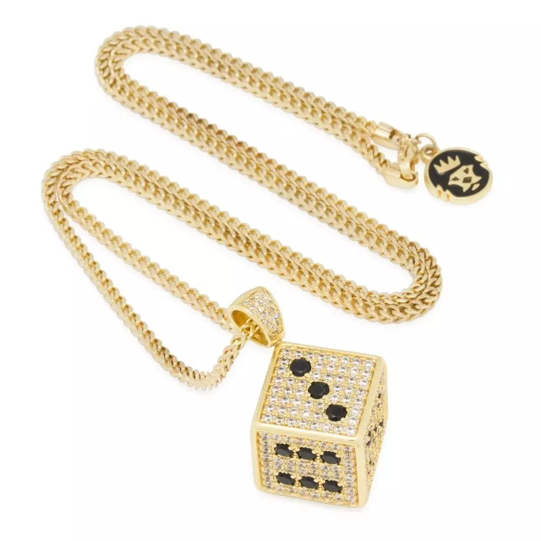 King Ice Dice Necklace - Gold - GOLD