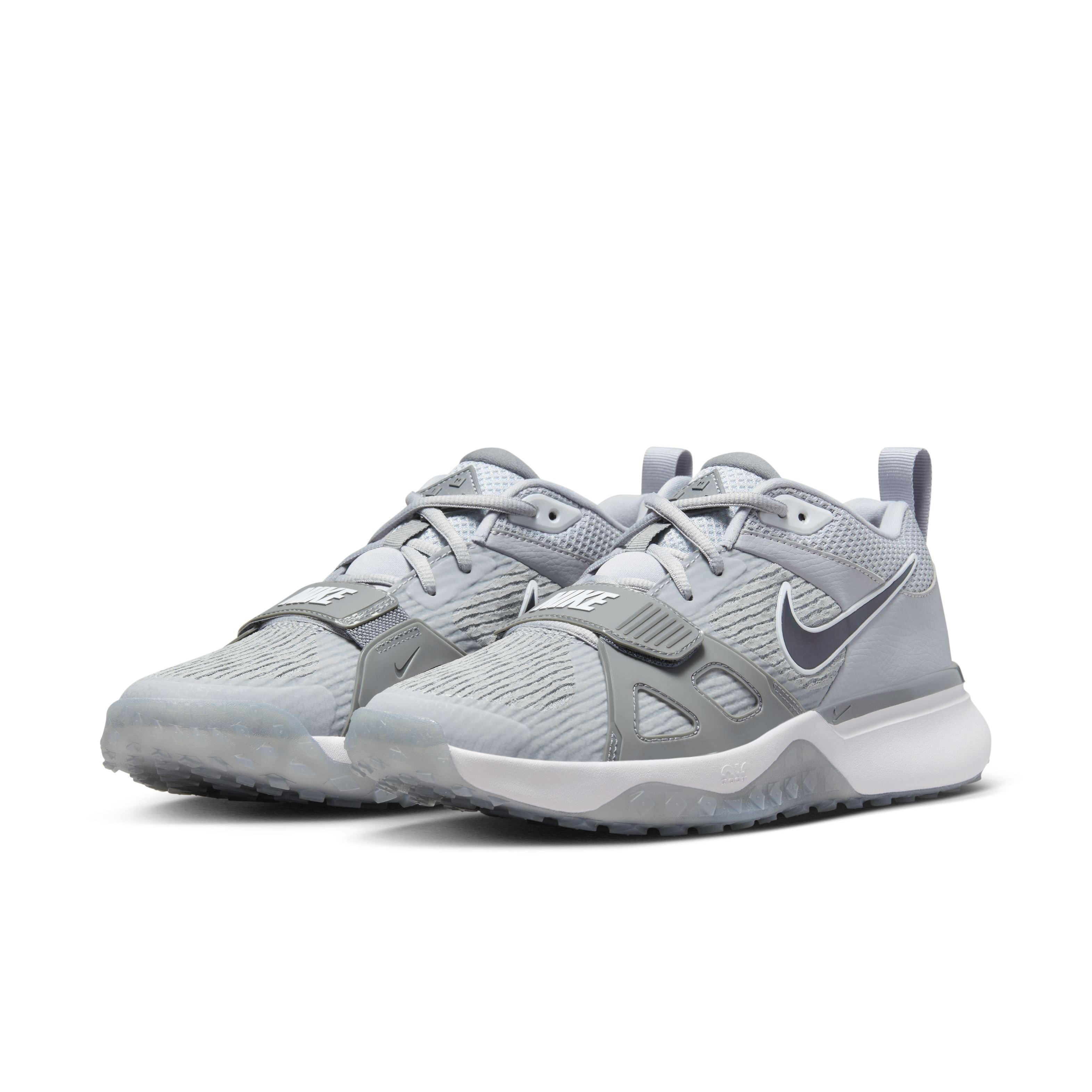 Nike Air Zoom Diamond Elite Turf "Wolf Grey/White/Cool Grey/Bright Crimson" Men's Baseball Shoe - GREY/WHITE/GREY/CRIMSON Thumbnail View 3