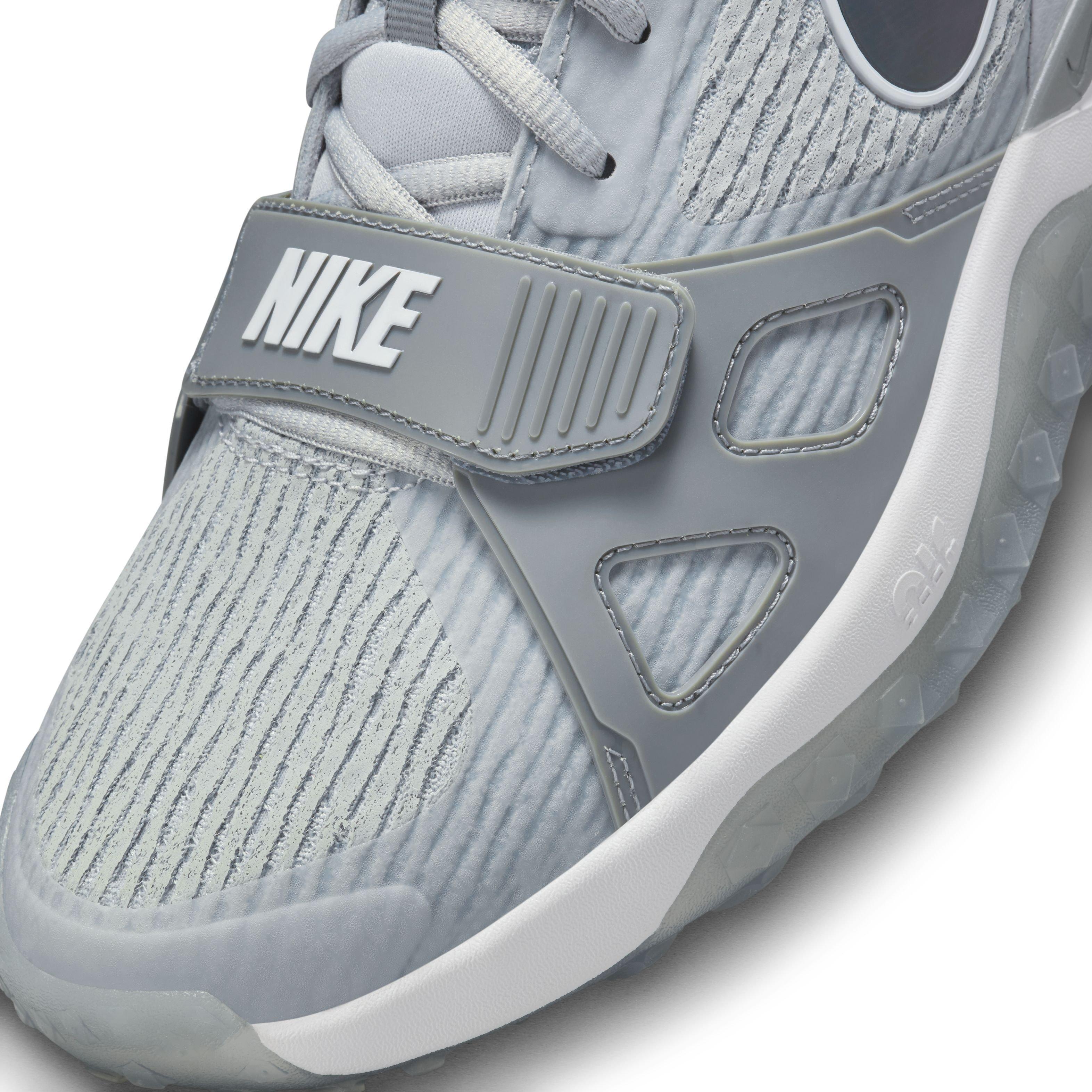 Nike Air Zoom Diamond Elite Turf "Wolf Grey/White/Cool Grey/Bright Crimson" Men's Baseball Shoe - GREY/WHITE/GREY/CRIMSON Thumbnail View 7