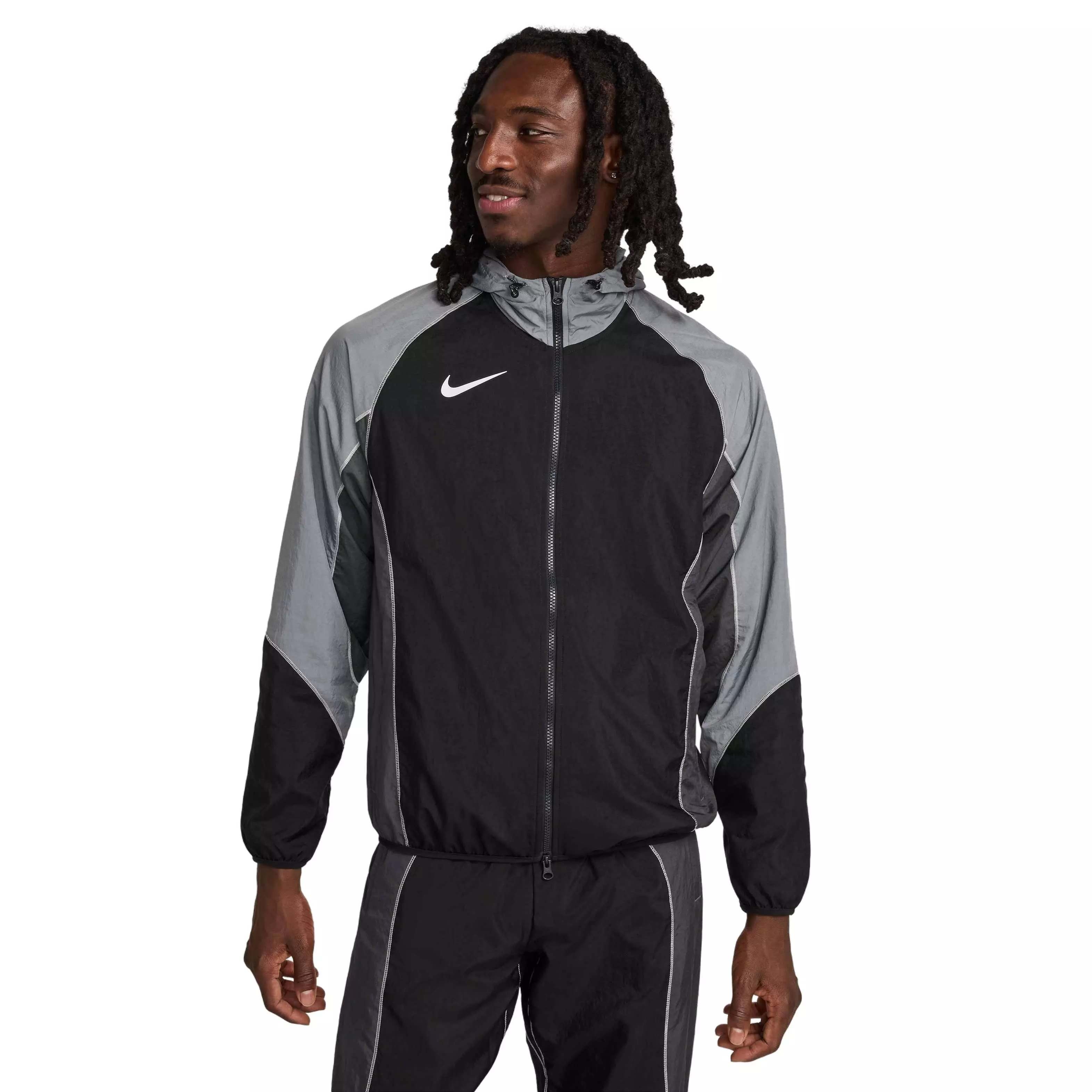 Nike Men's Strike+ Water-Repellent Hooded Soccer Jacket - BLACK