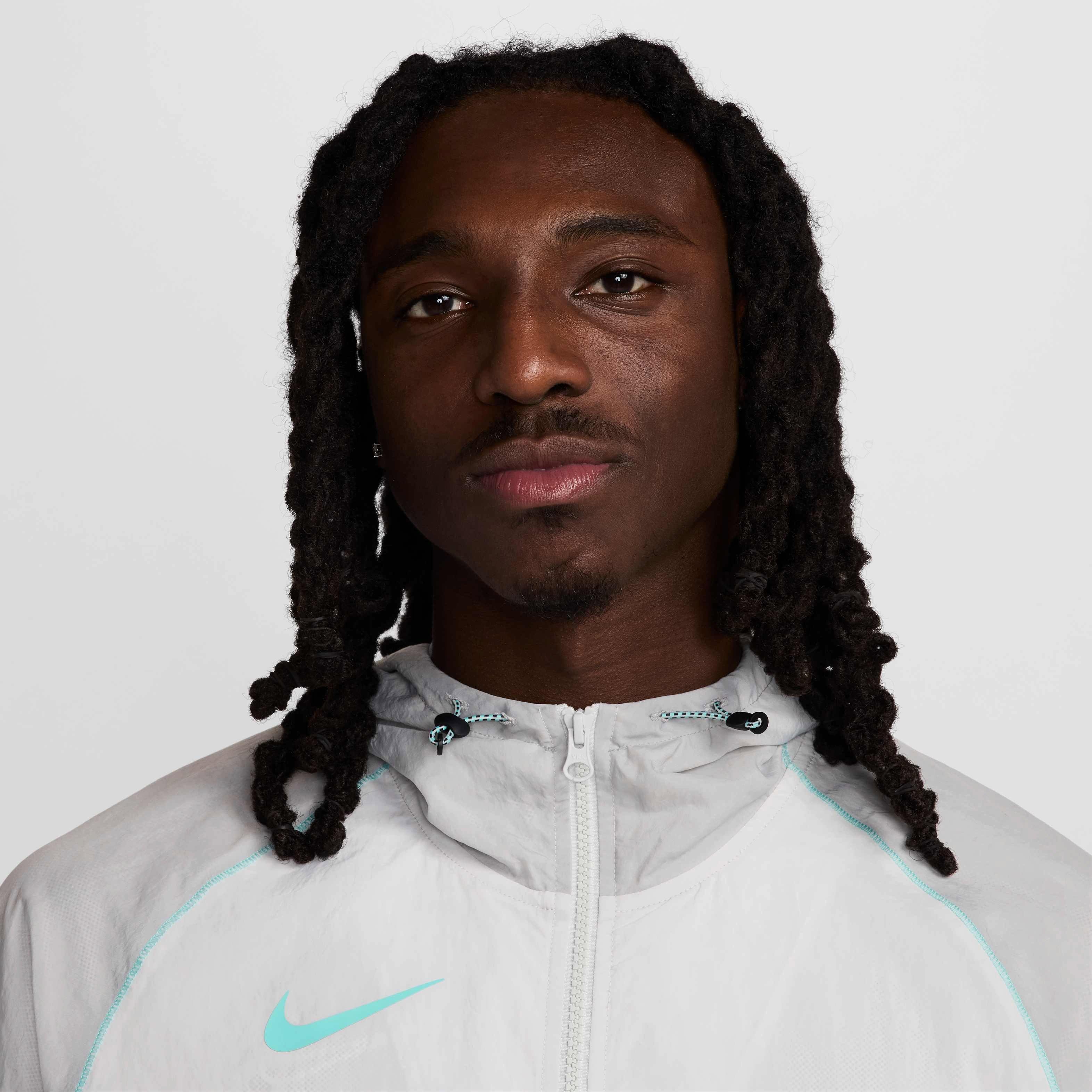 Nike Men's Strike+ Water-Repellent Hooded Soccer Jacket - GREY Thumbnail View 3