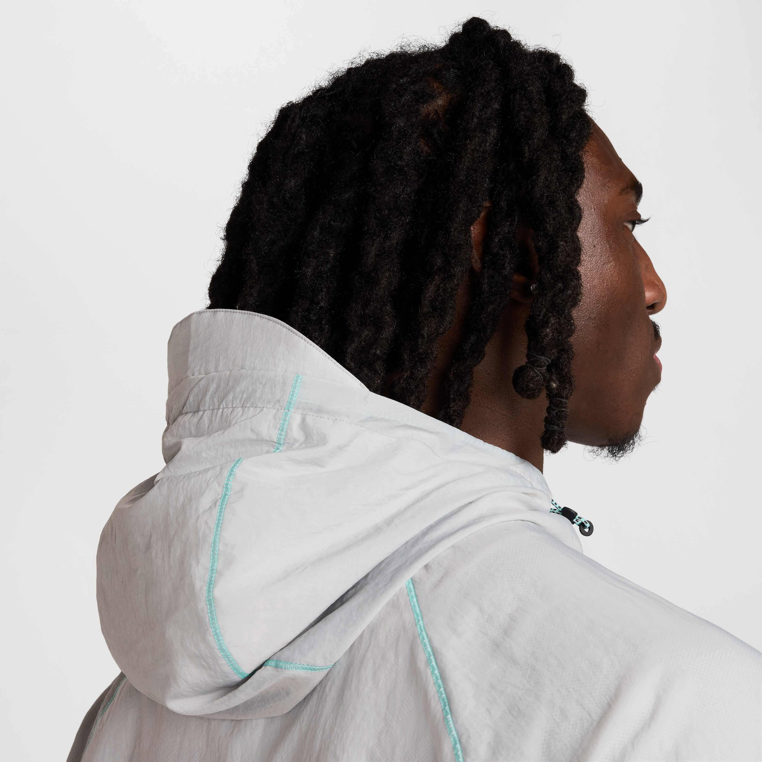 Nike Men's Strike+ Water-Repellent Hooded Soccer Jacket - GREY Thumbnail View 6