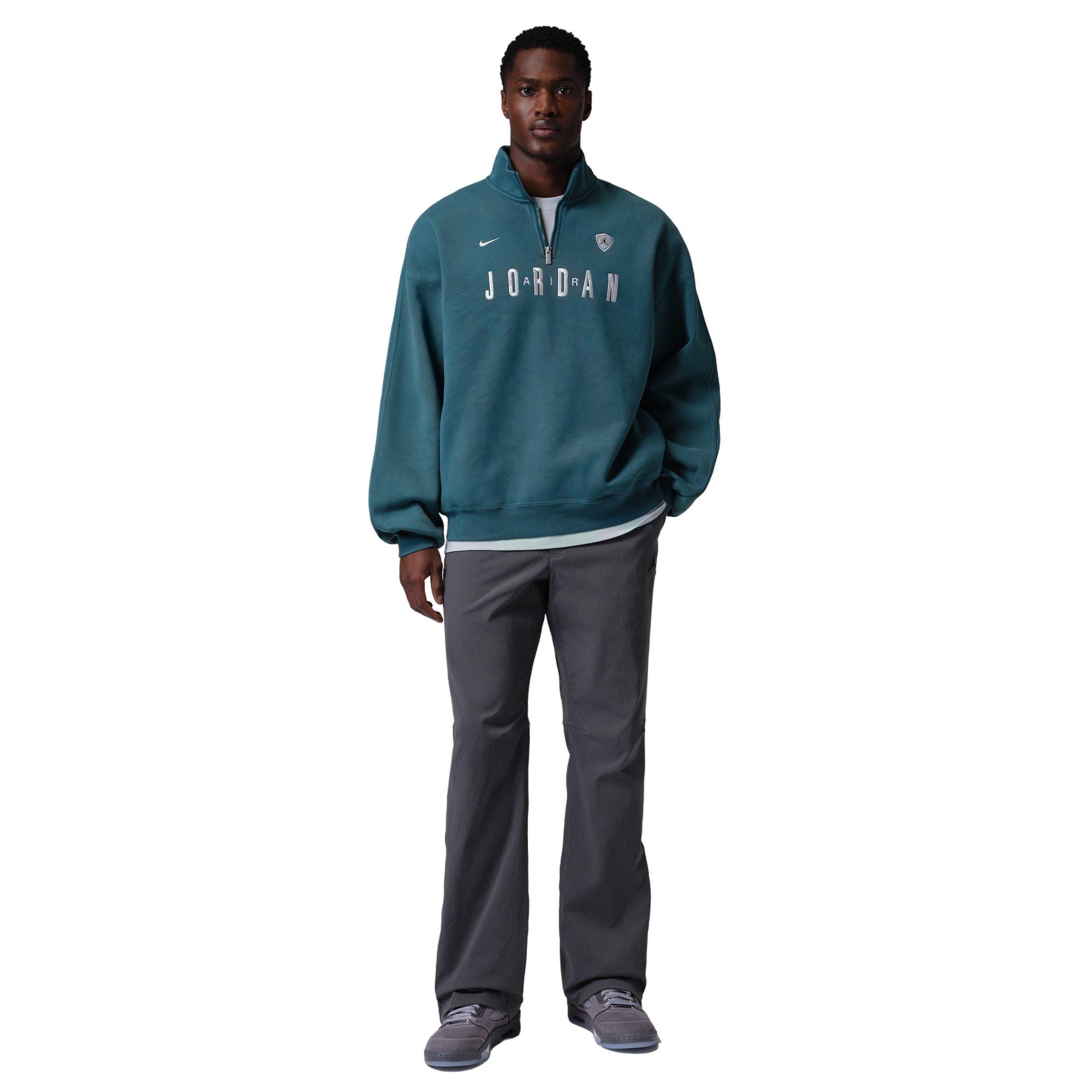 Jordan Men's Flight Graphic Fleece 1/4 Zip - BLUE Thumbnail View 6