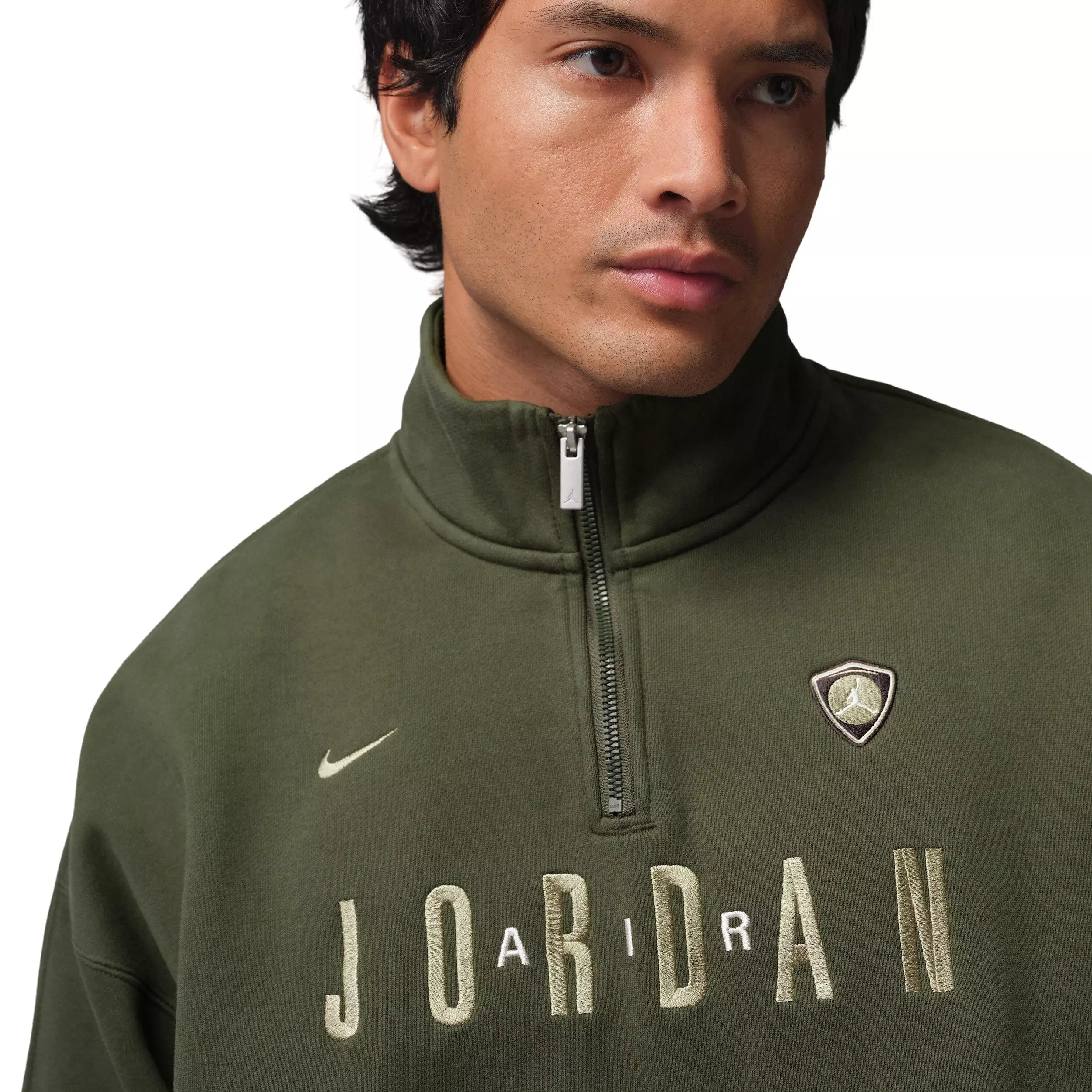 Jordan Men's Flight Graphic Fleece 1/4 Zip - GREEN