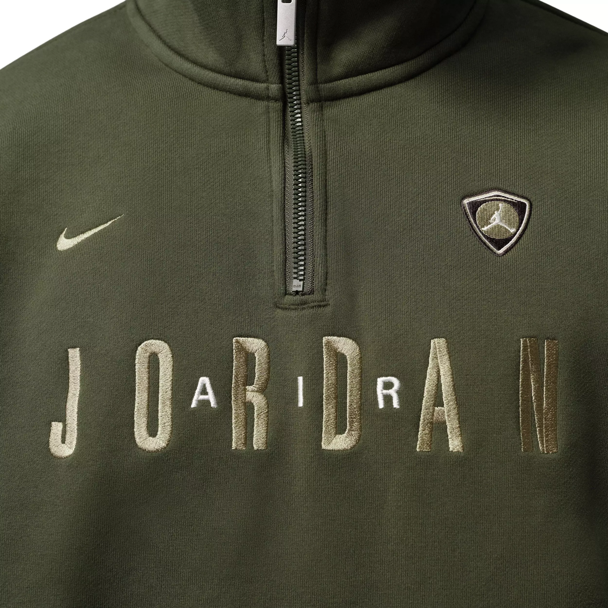 Jordan Men's Flight Graphic Fleece 1/4 Zip - GREEN