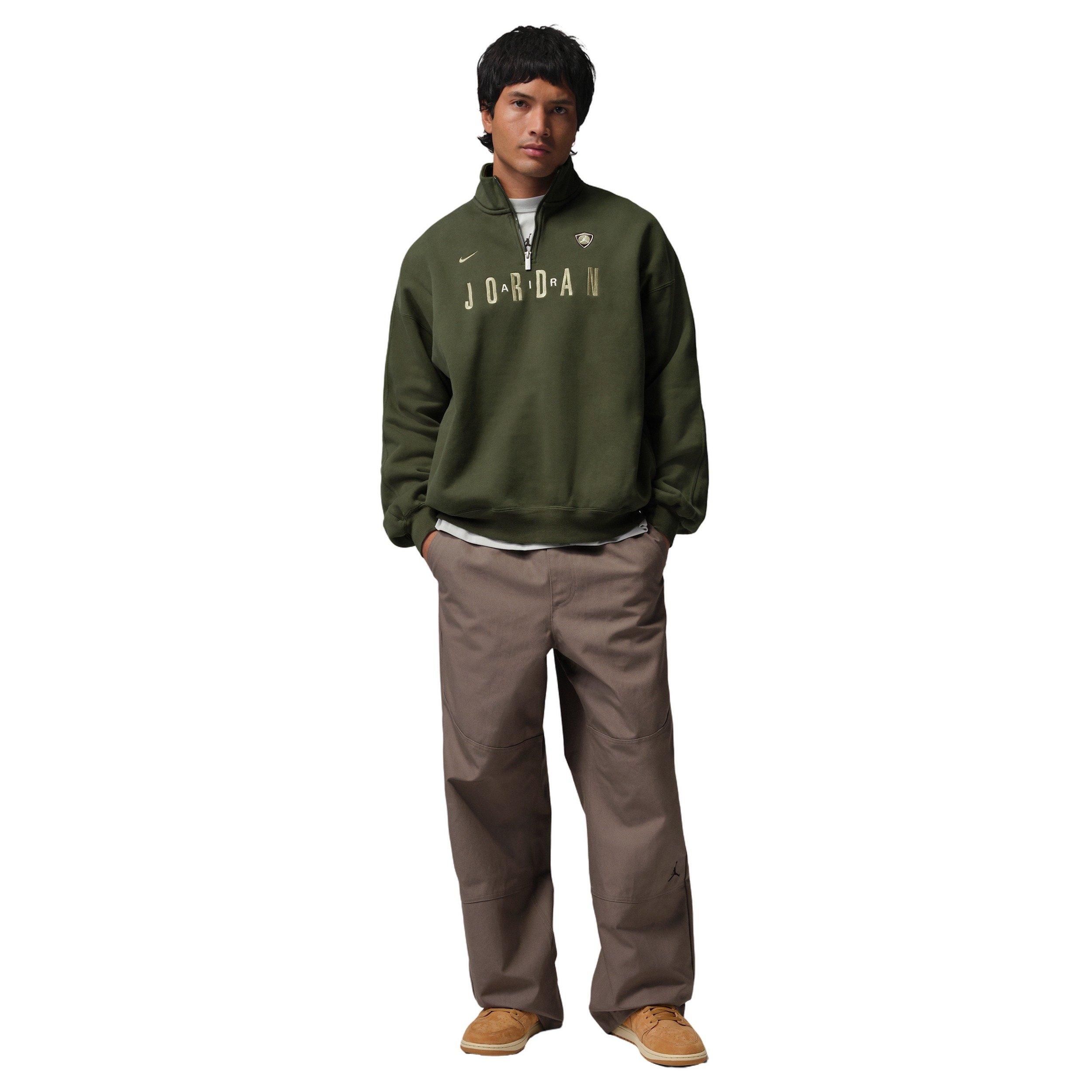 Jordan Men's Flight Graphic Fleece 1/4 Zip - GREEN Thumbnail View 7