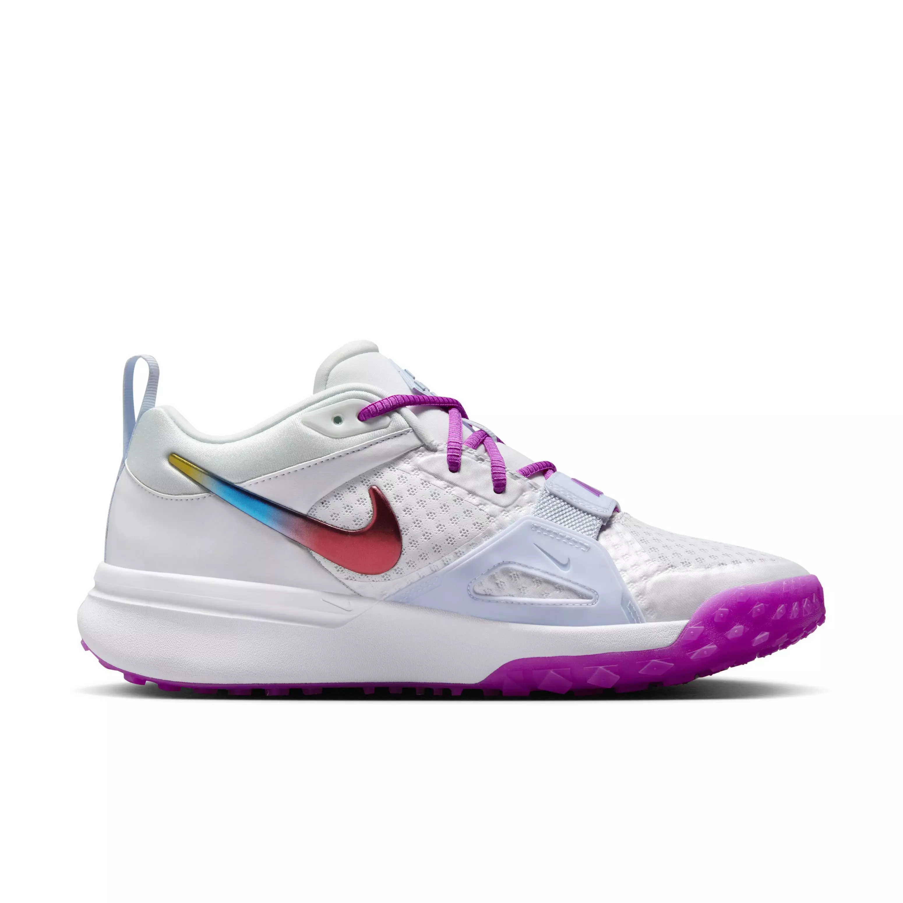 Nike Air Zoom Diamond Elite Turf "White/Hyper Volt/Football Grey/Black" Men's Baseball Shoe - WHITE/VOLT/GREY/BLACK