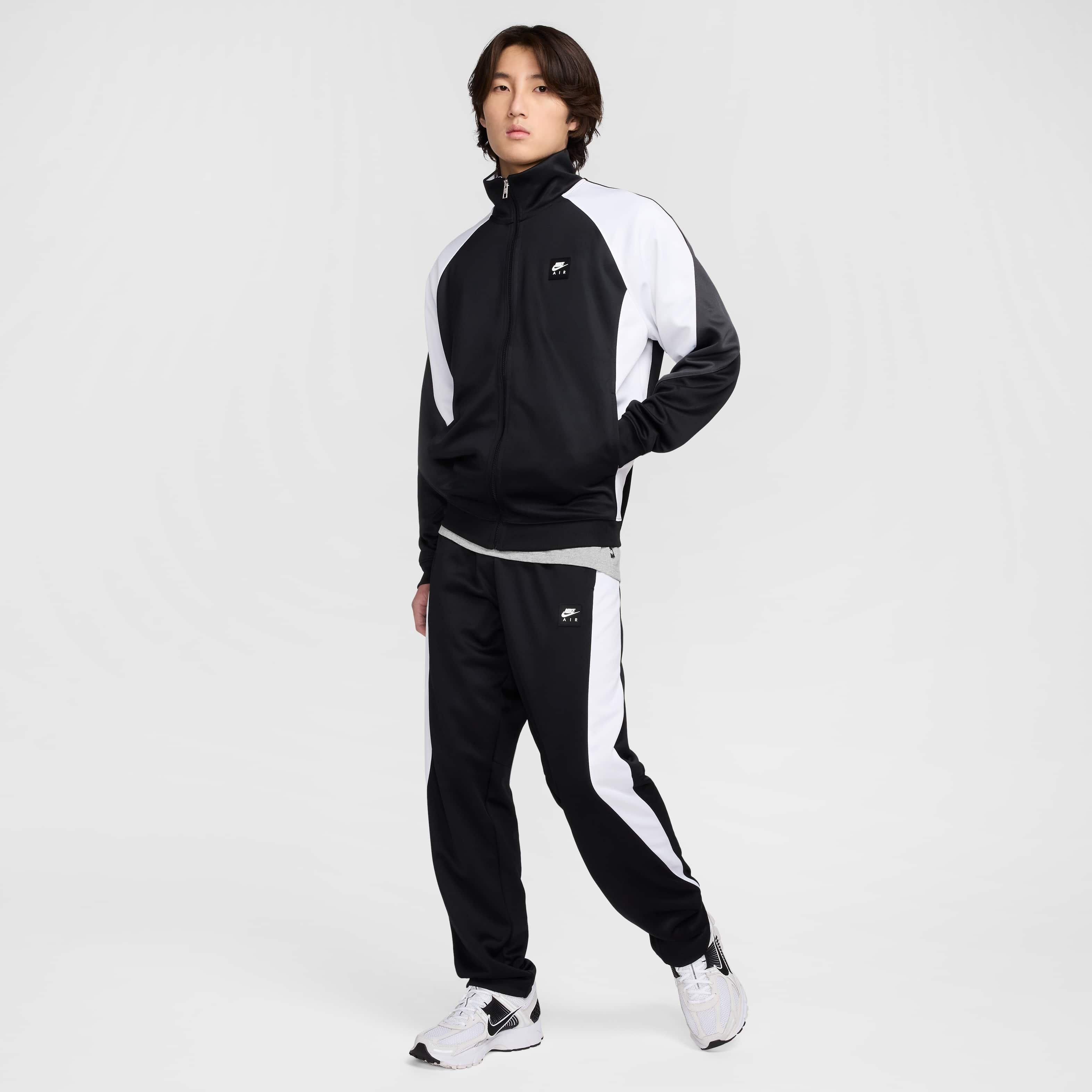 Nike Air Men's Poly-Knit Full-Zip​ Jacket - BLACK Thumbnail View 6