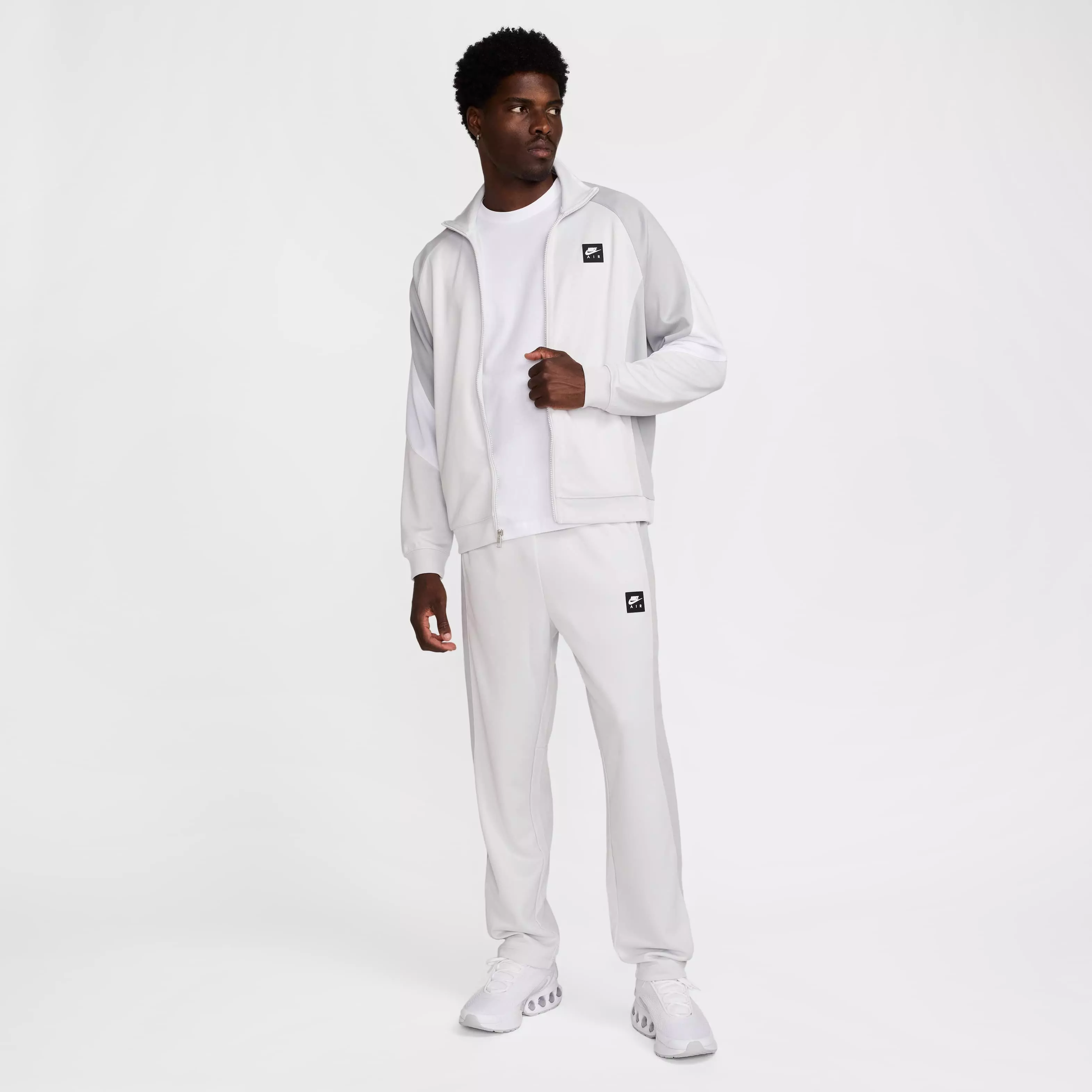 Nike Air Men's Poly-Knit Full-Zip​ Jacket - GREY