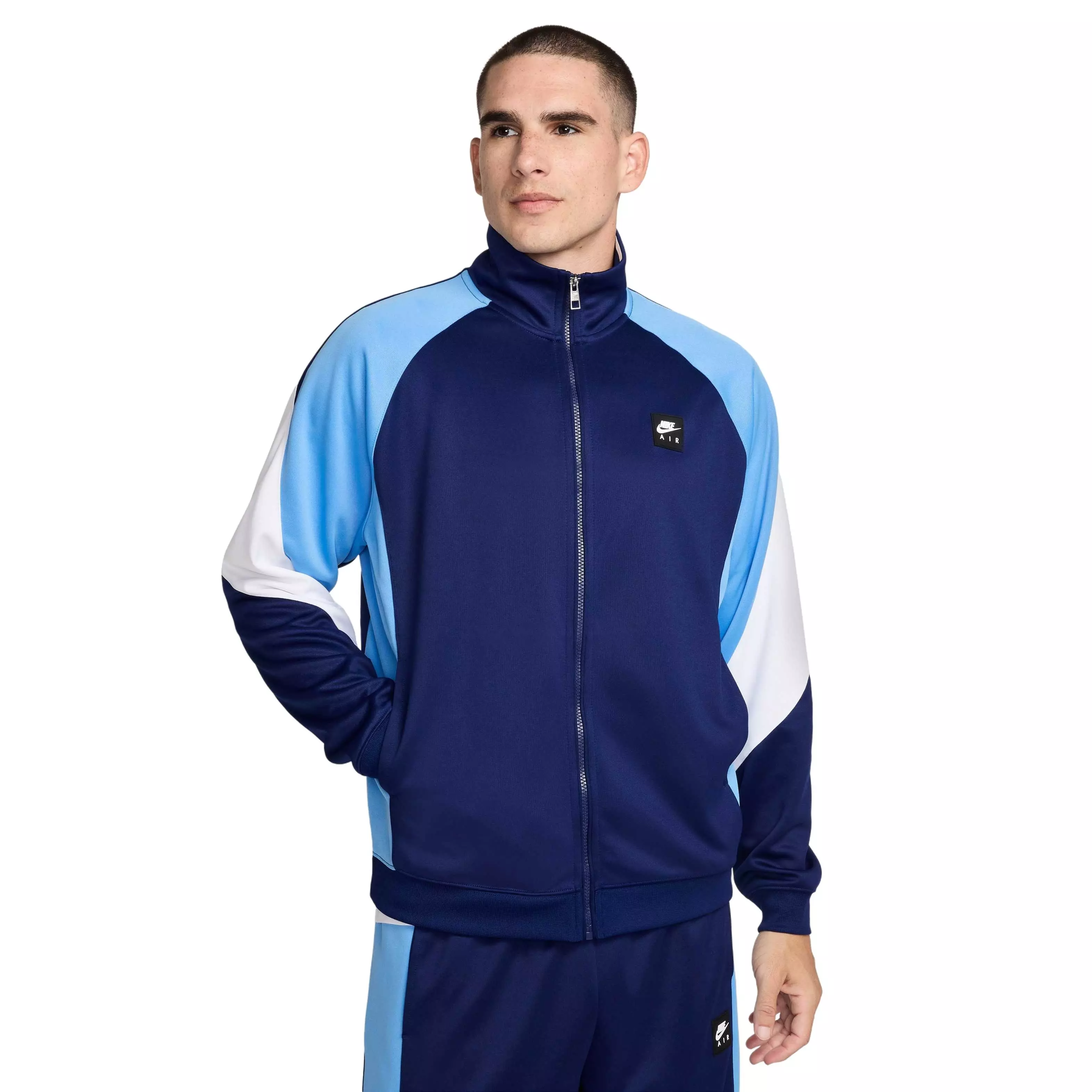 Nike Air Men's Poly-Knit Full-Zip​ Jacket - BLUE