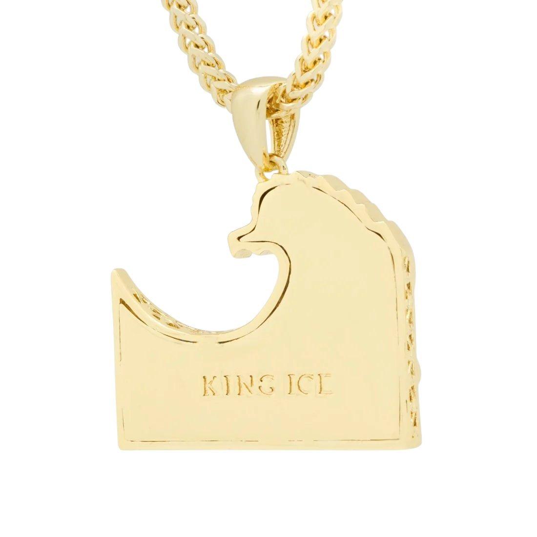 King Ice Great Wave Necklace - GOLD