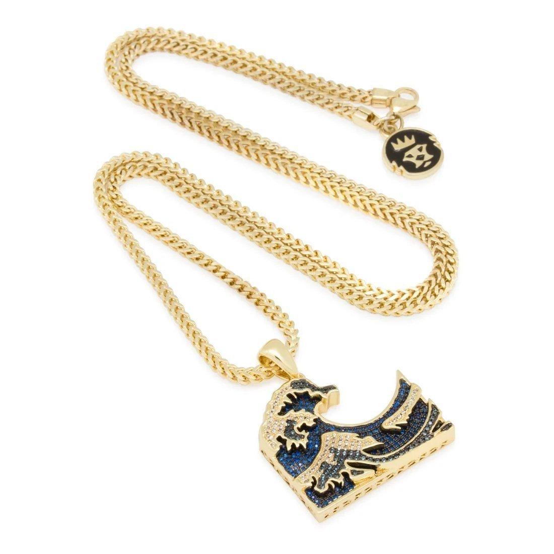 King Ice Great Wave Necklace - GOLD