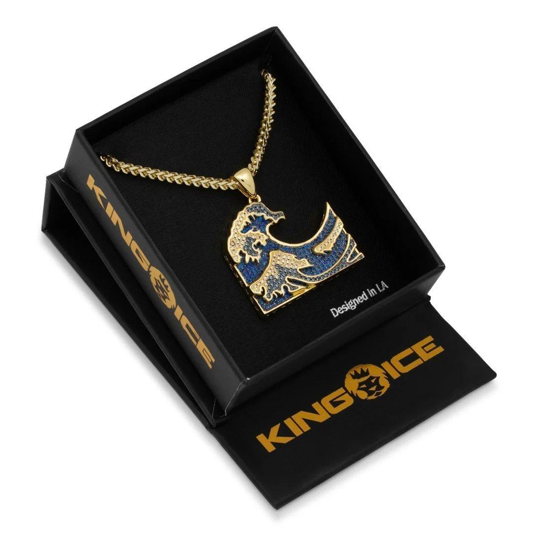 King Ice Great Wave Necklace - GOLD
