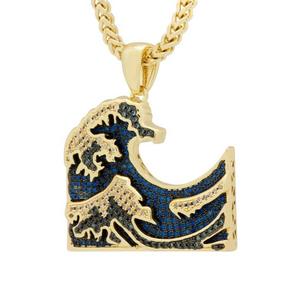 King Ice Great Wave Necklace - GOLD