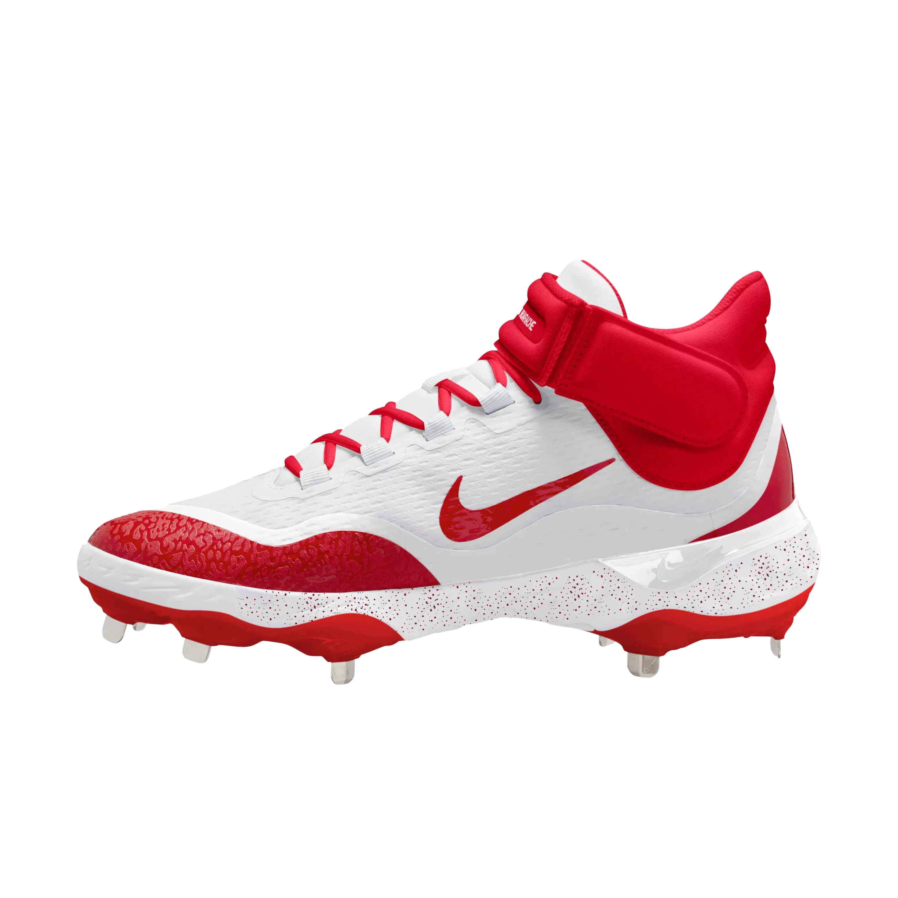 Nike Alpha Huarache Elite 4 Mid "White/Red" Men's Baseball Cleat - WHITE/RED
