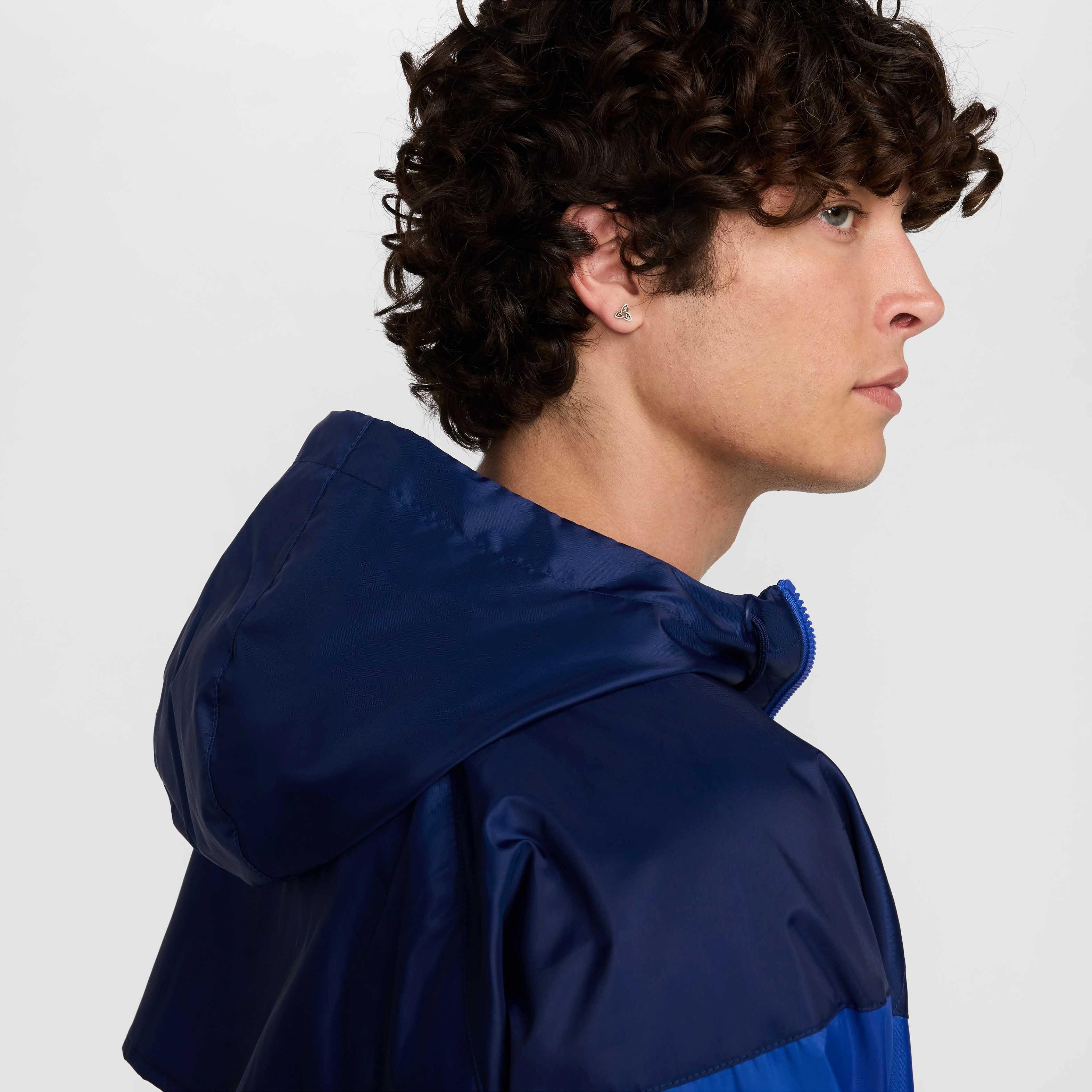 Nike Men's Sportswear Windrunner Hooded Jacket - ROYAL Thumbnail View 6