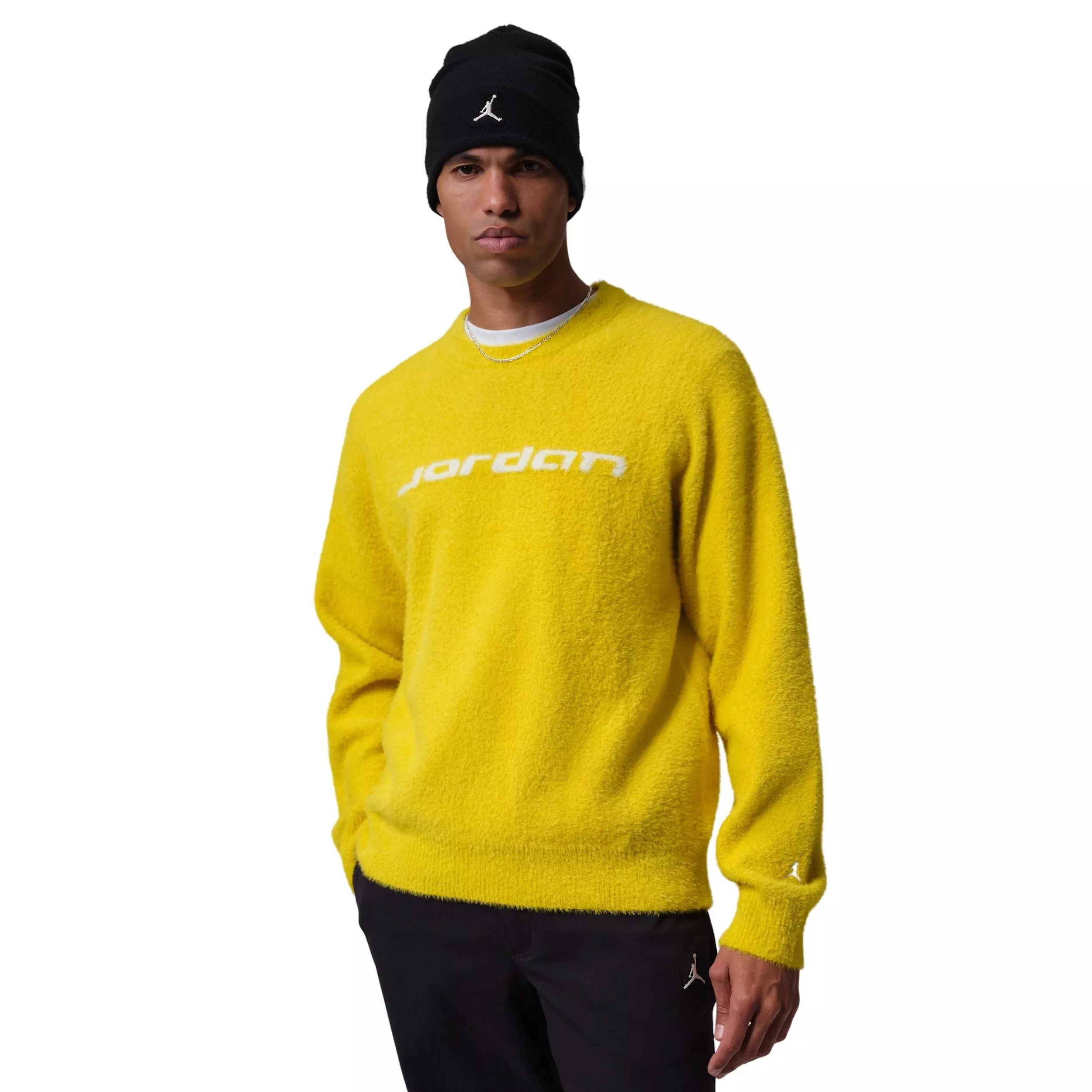 Jordan Men's Flight Mohair Sweater - Yellow - YELLOW