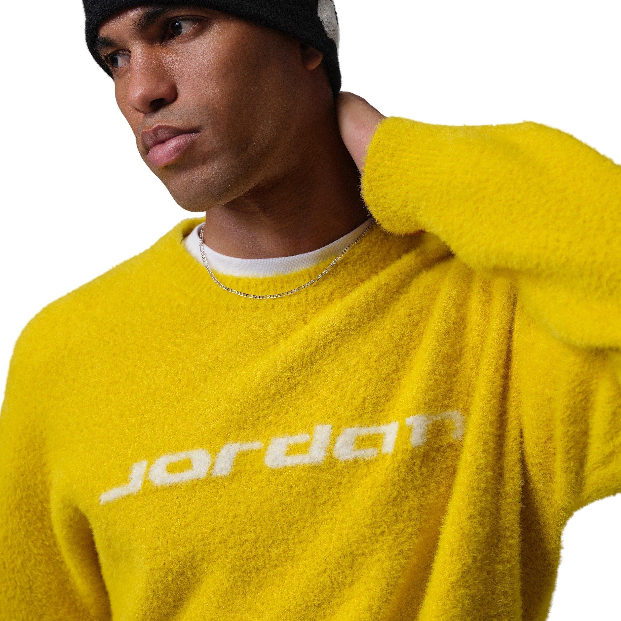 Jordan Men's Flight Mohair Sweater - Yellow - YELLOW Thumbnail View 3
