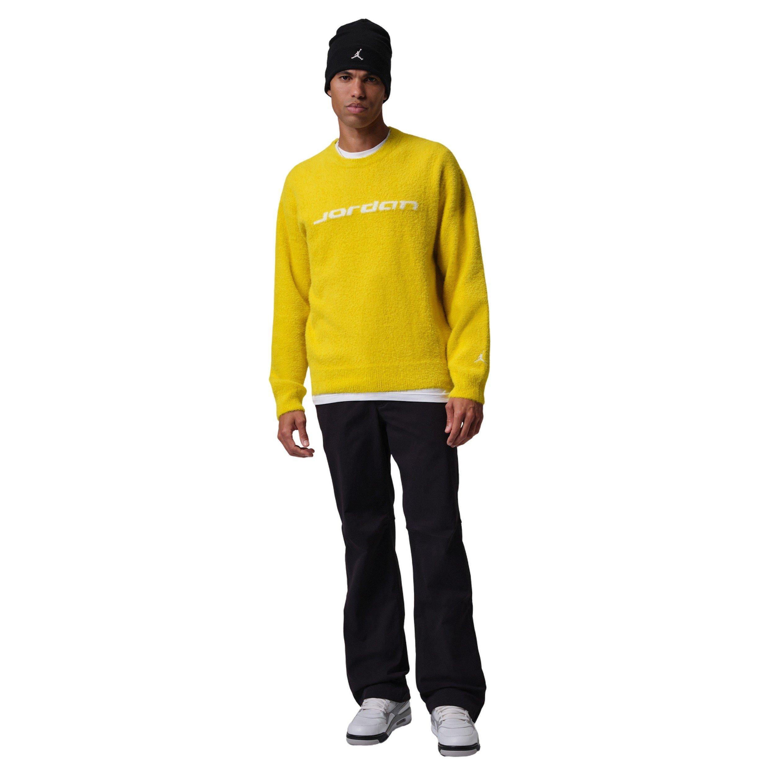 Jordan Men's Flight Mohair Sweater - Yellow - YELLOW Thumbnail View 5