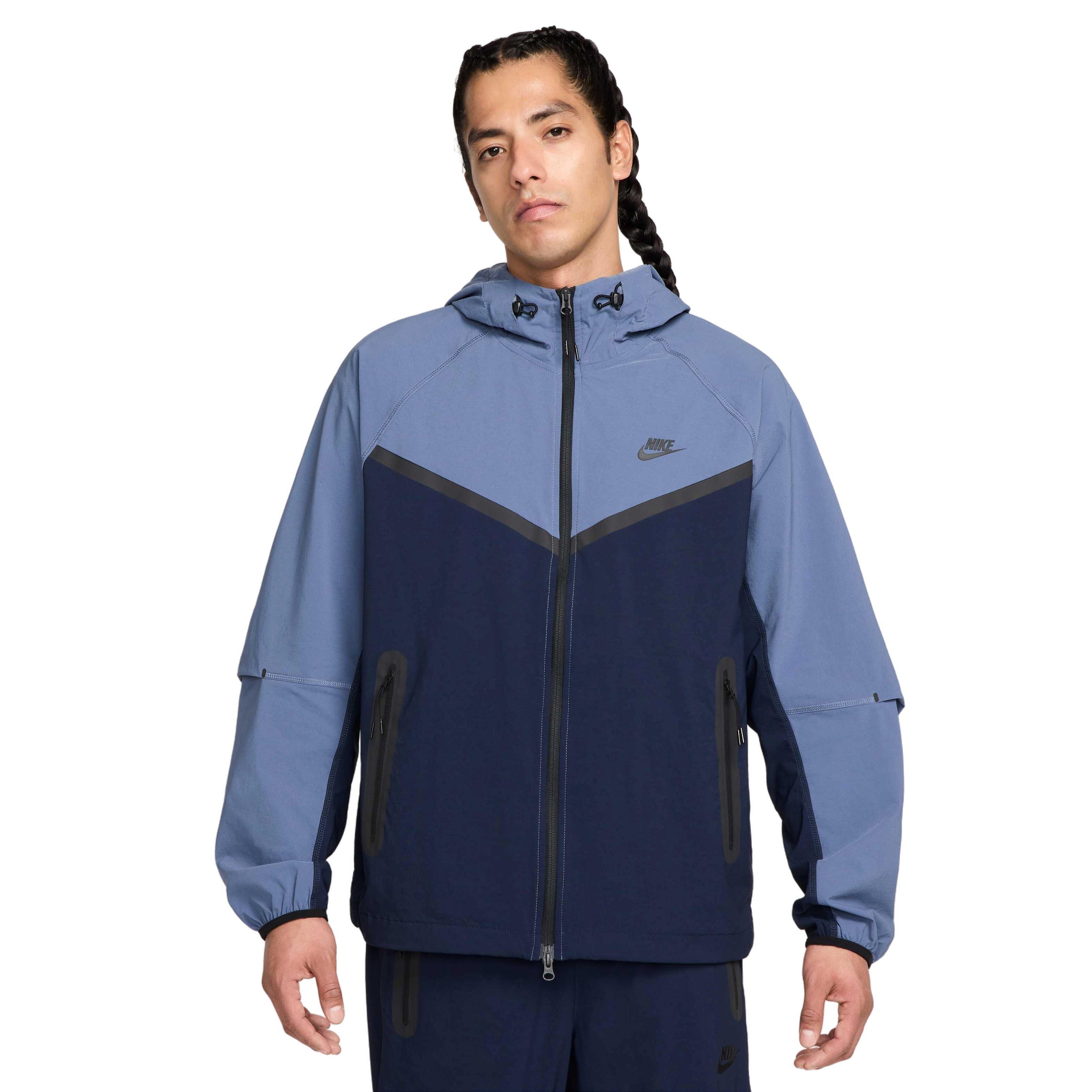 Nike Men's Tech​ Woven Full Zip Jacket - BLUE Thumbnail View 1