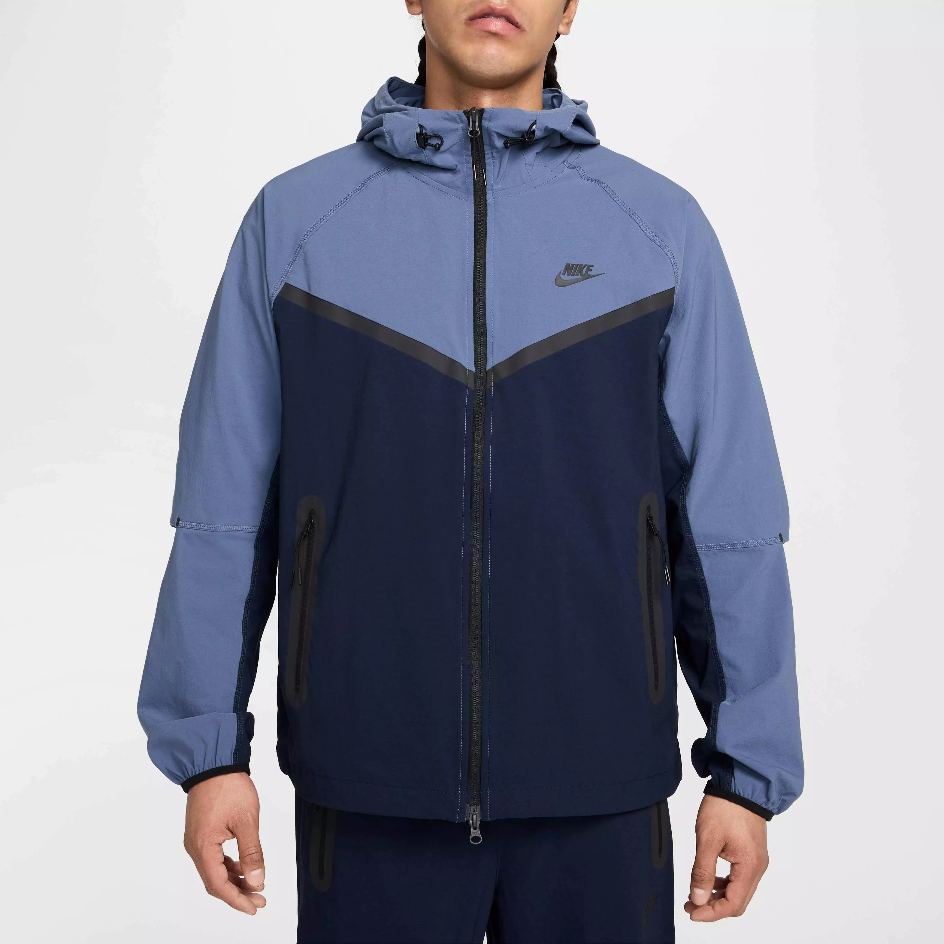 Nike Men's Tech​ Woven Full Zip Jacket - BLUE