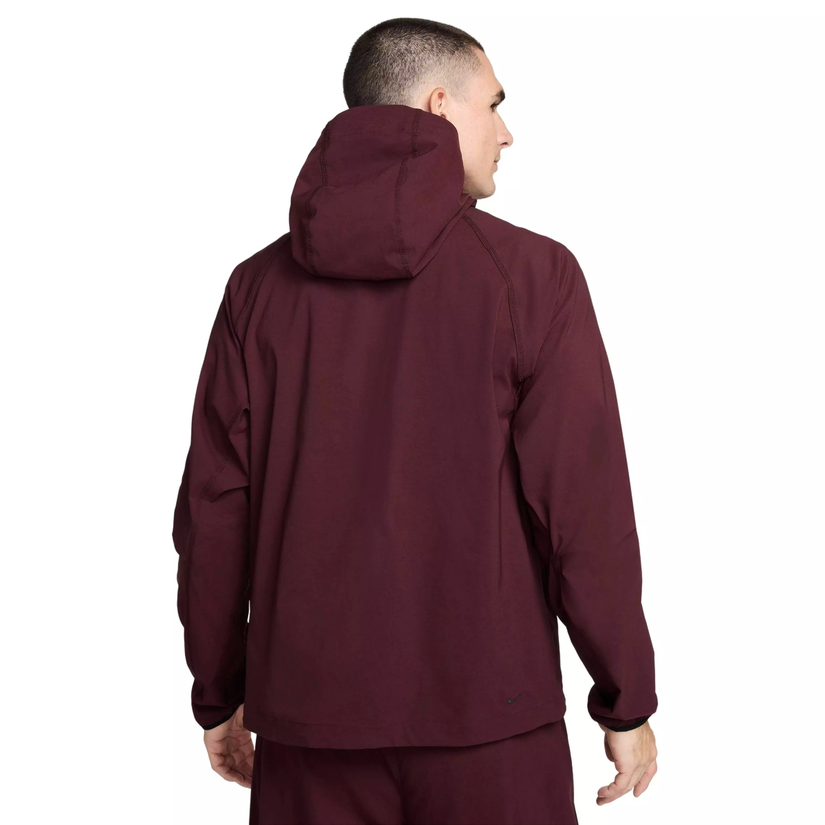 Nike Men's Tech​ Woven Full Zip Jacket - BURGUNDY