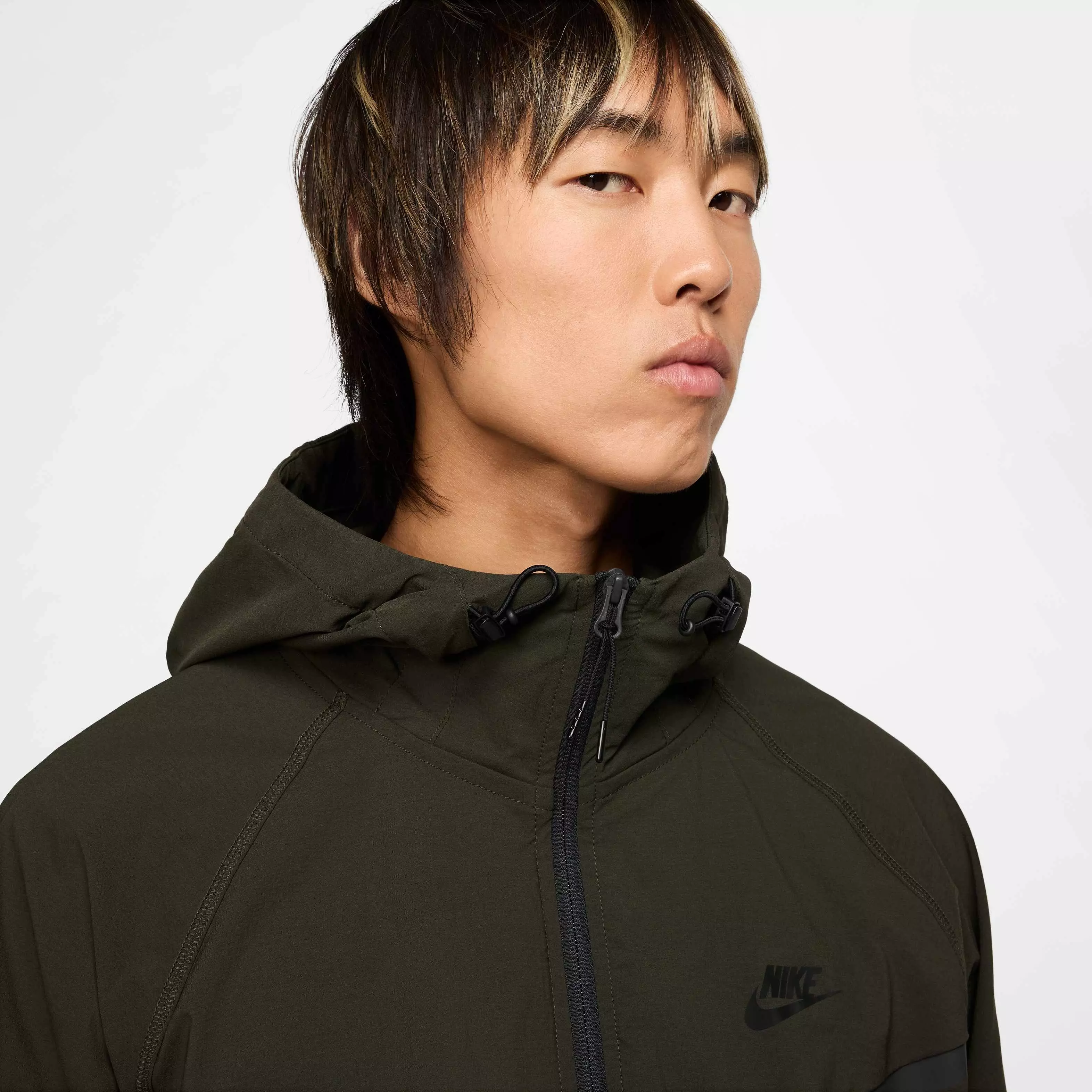 Nike Men's Tech​ Woven Full Zip Jacket - GREEN