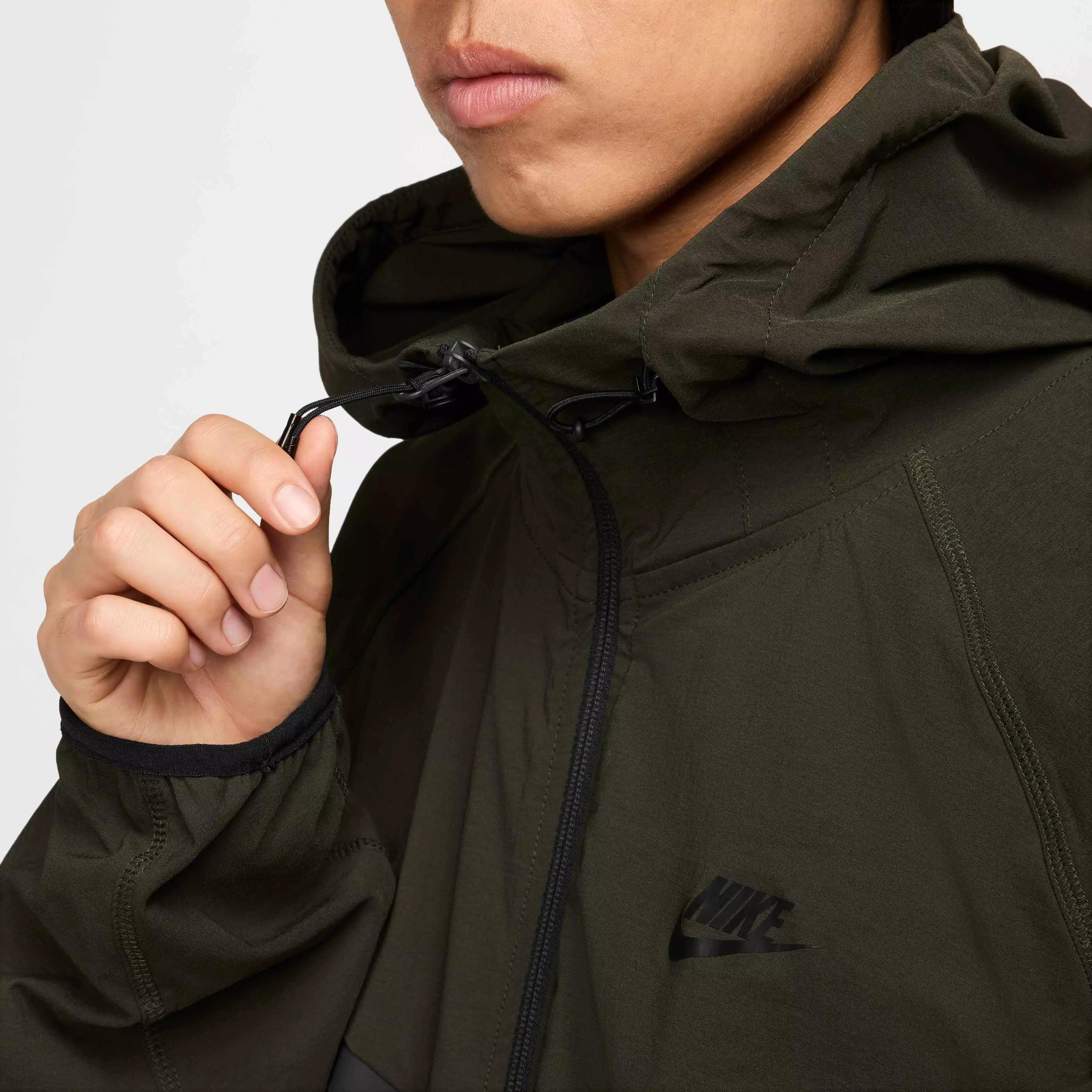 Nike Men's Tech​ Woven Full Zip Jacket - GREEN