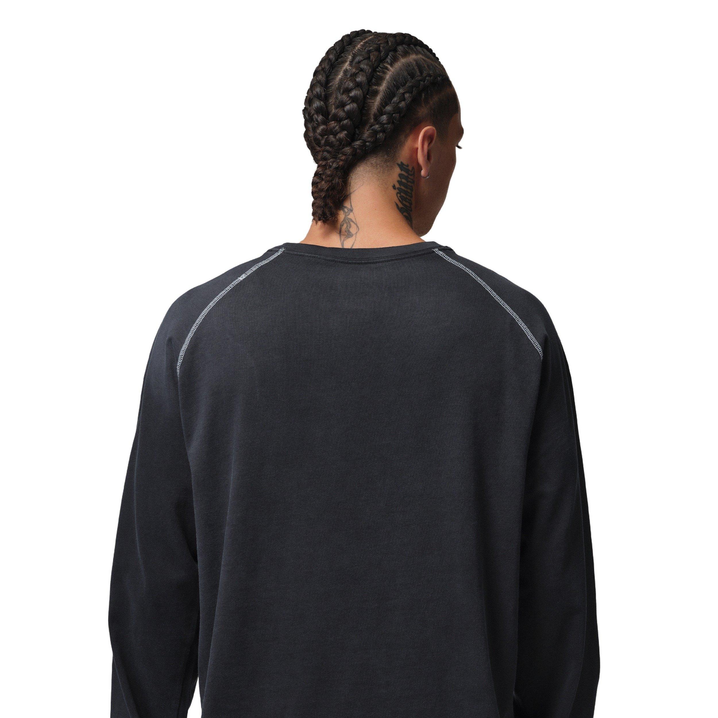 Jordan Men's Flight Heavyweight Long-Sleeved Shirt - BLACK Thumbnail View 2