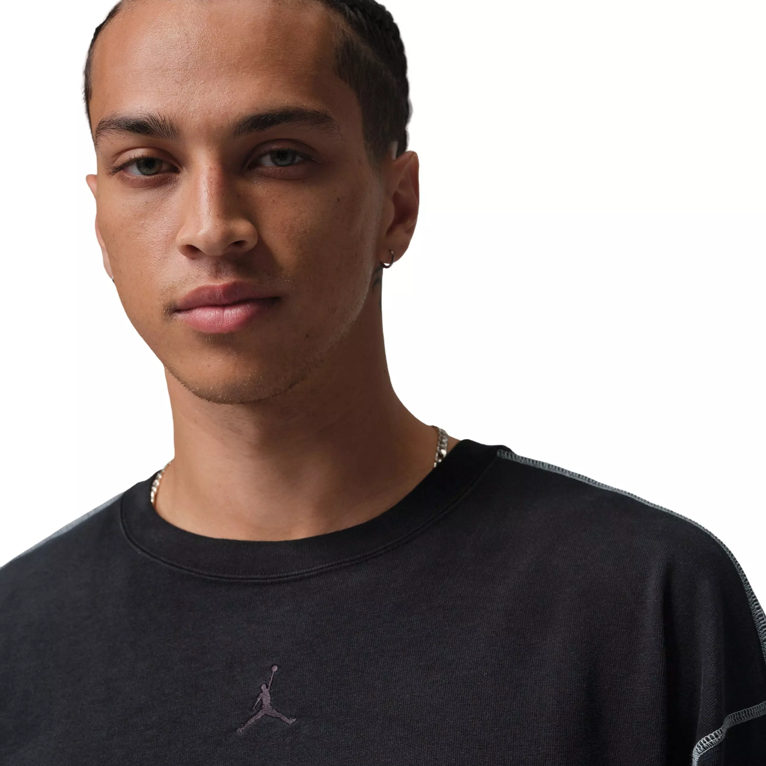 Jordan Men's Flight Heavyweight Long-Sleeved Shirt - BLACK