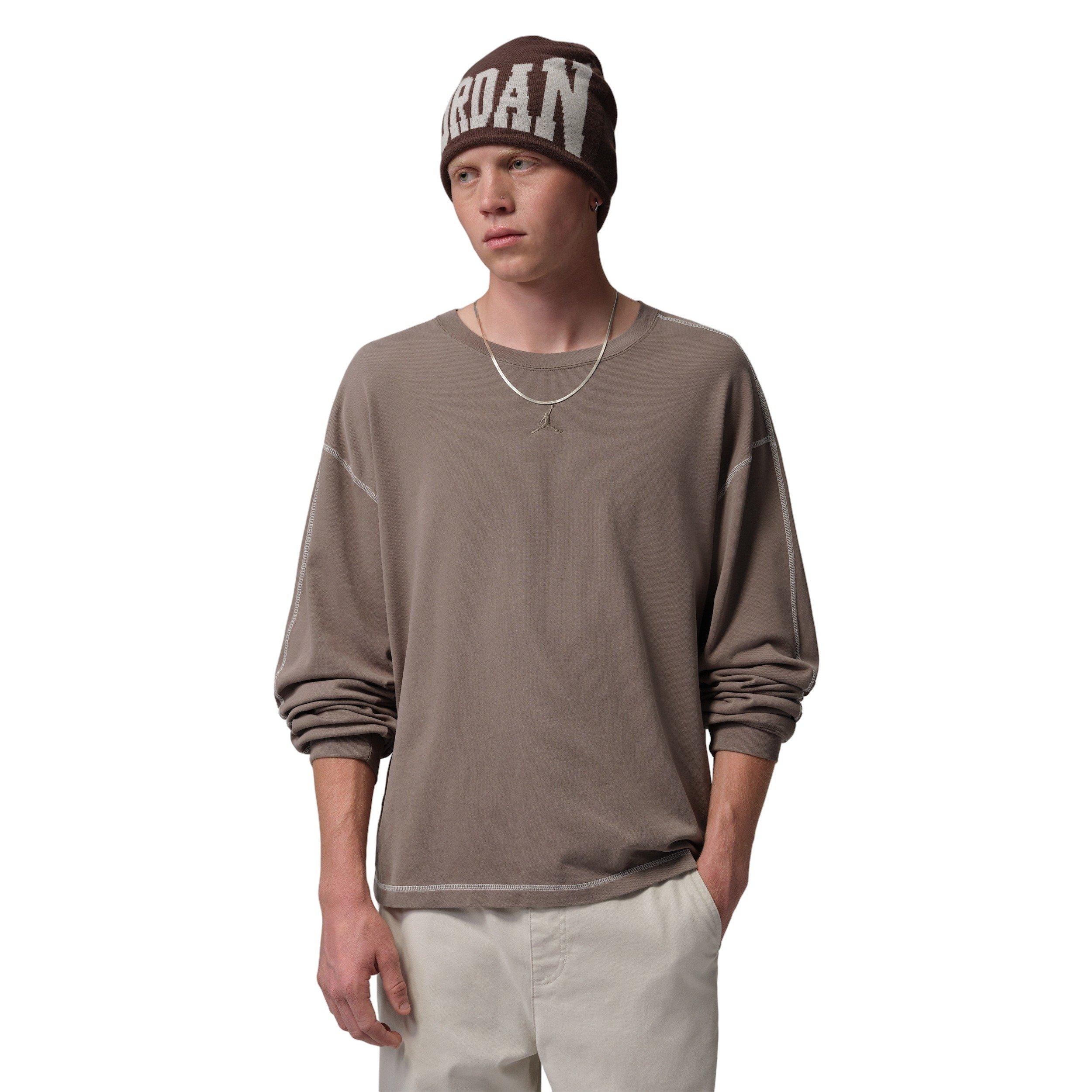 Jordan Men's Flight Heavyweight Long-Sleeved Shirt - BROWN Thumbnail View 1