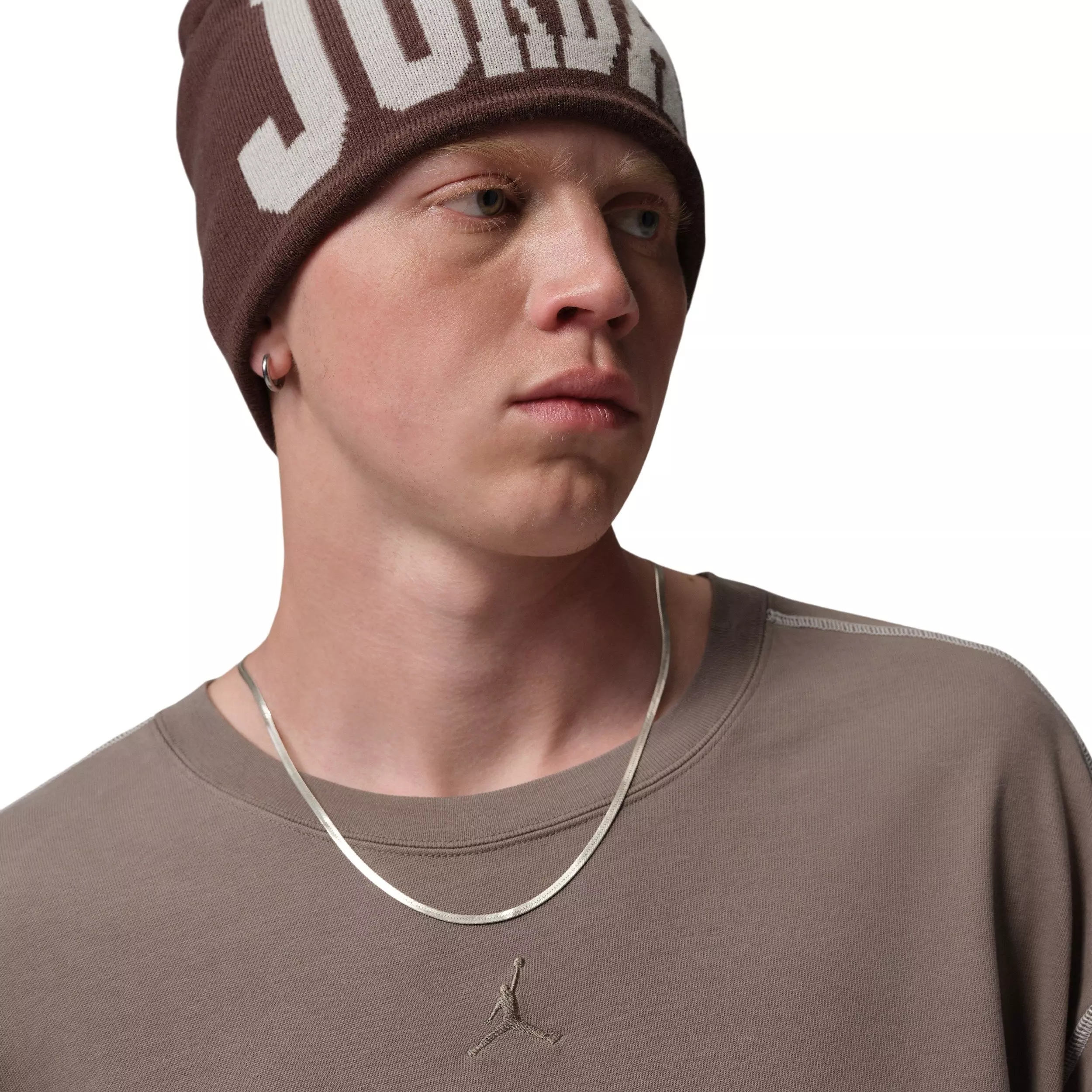 Jordan Men's Flight Heavyweight Long-Sleeved Shirt - BROWN