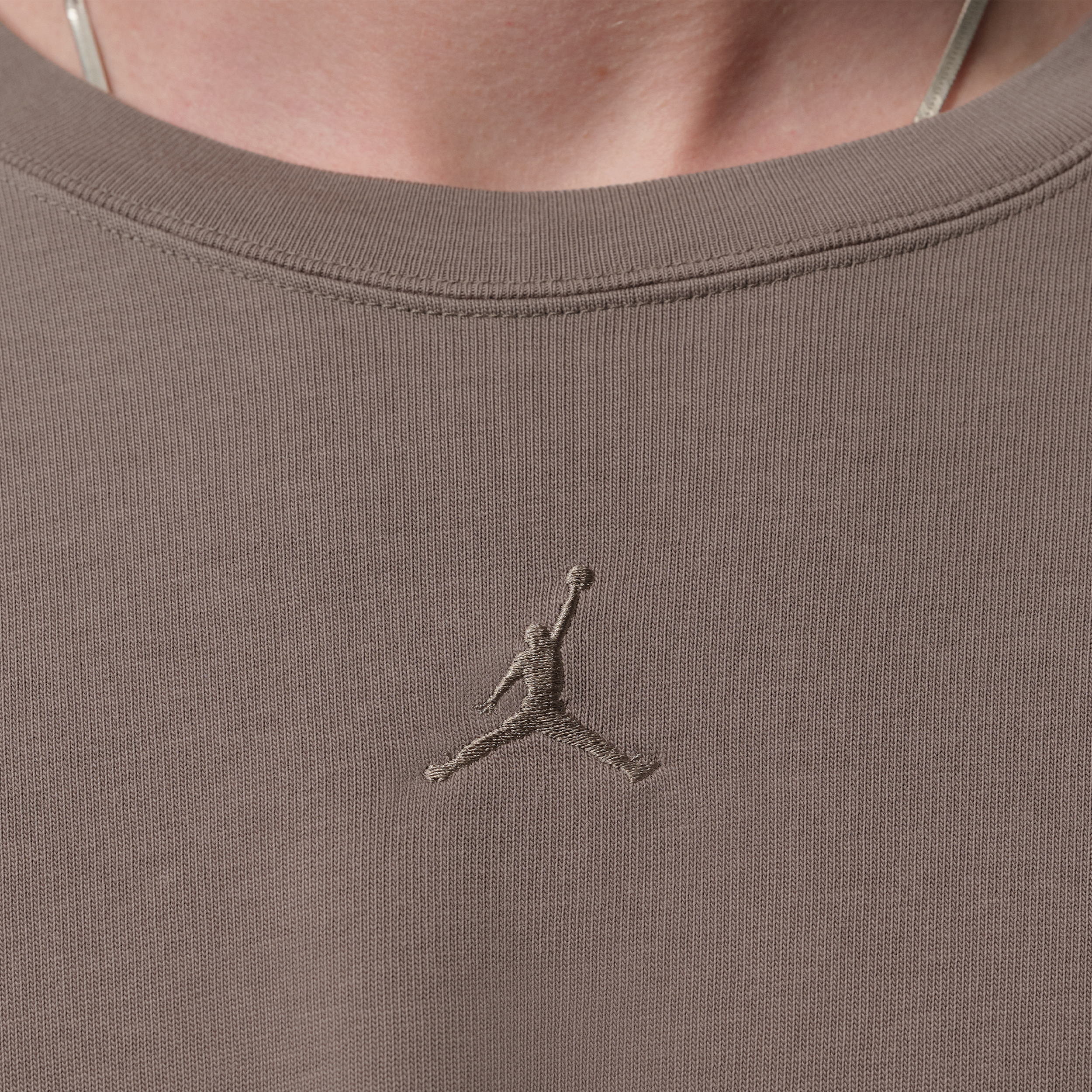 Jordan Men's Flight Heavyweight Long-Sleeved Shirt - BROWN Thumbnail View 4