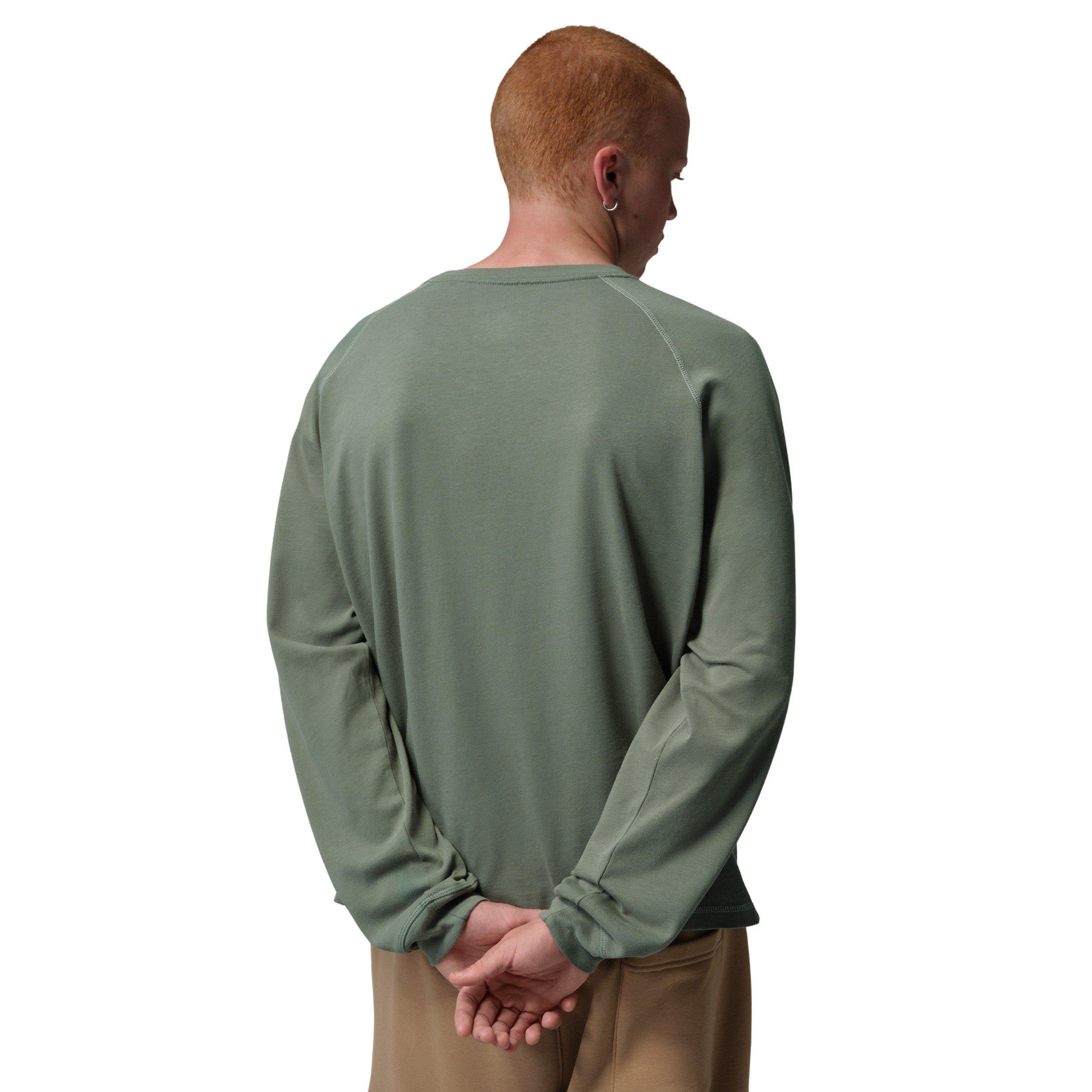Jordan Men's Flight Heavyweight Long-Sleeved Shirt - GREEN Thumbnail View 2