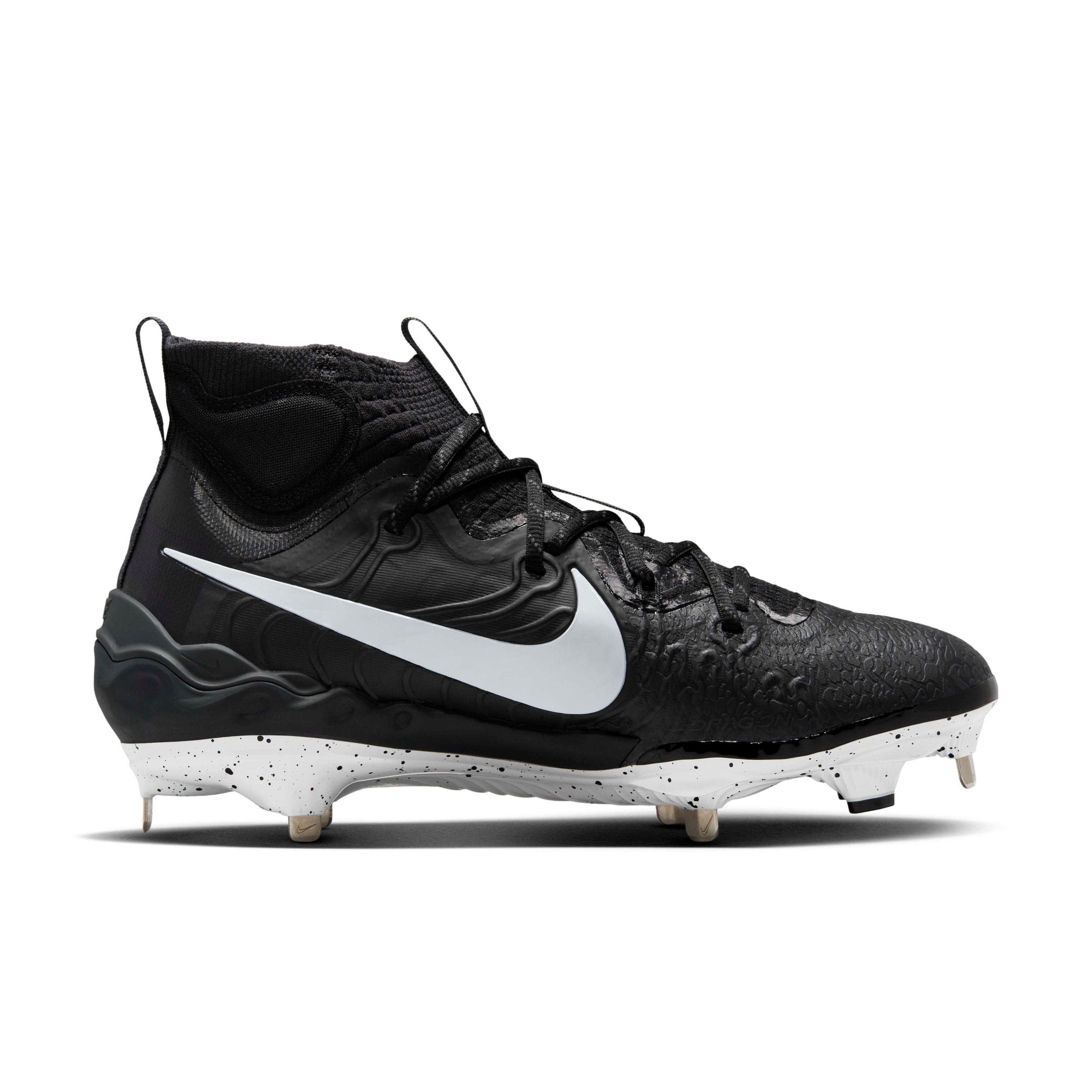 Nike Alpha Huarache NXT "Black/Dark Smoke Grey/White" Men's Baseball Cleat - BLACK/DK GREY/WHITE Thumbnail View 1