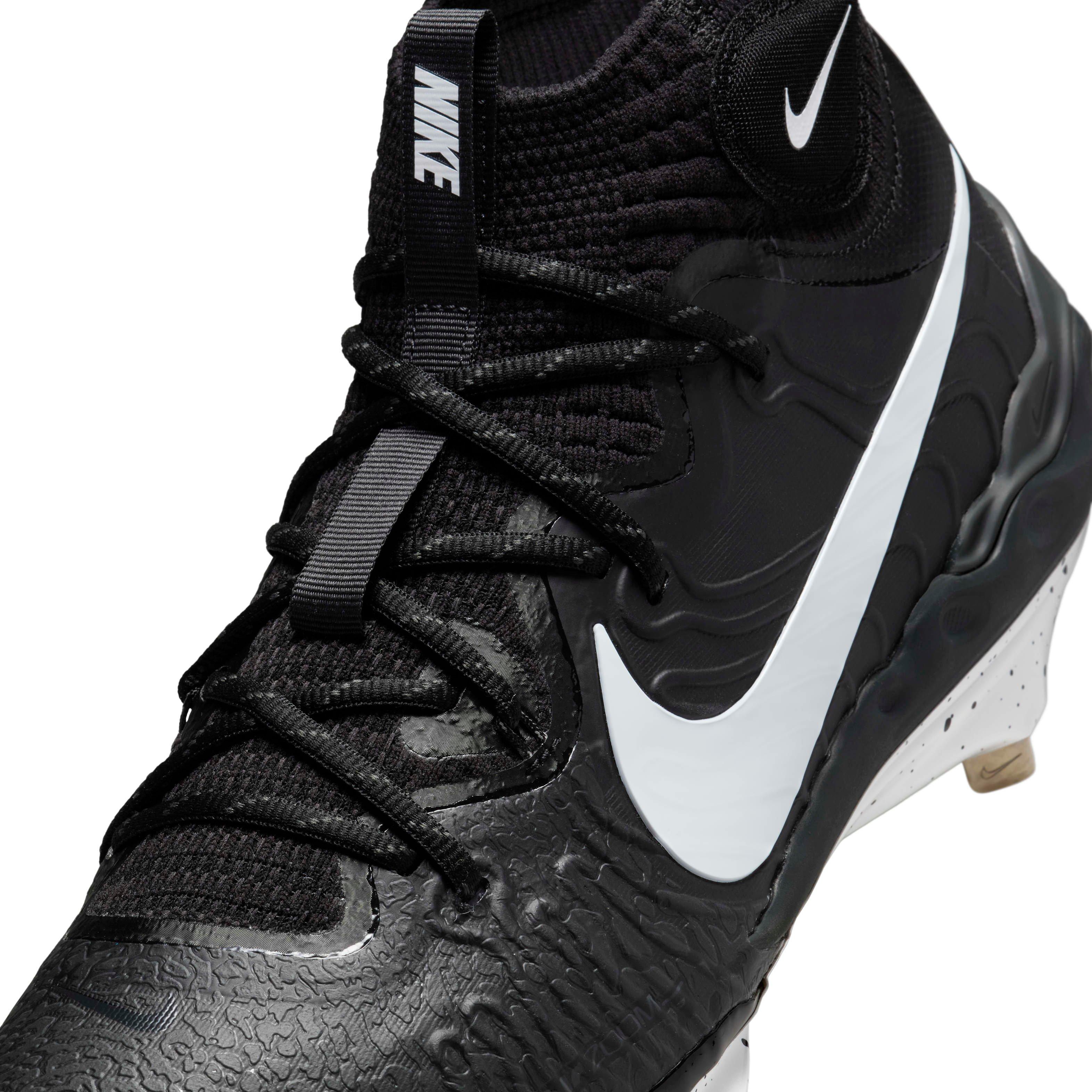 Nike Alpha Huarache NXT "Black/Dark Smoke Grey/White" Men's Baseball Cleat - BLACK/DK GREY/WHITE Thumbnail View 8