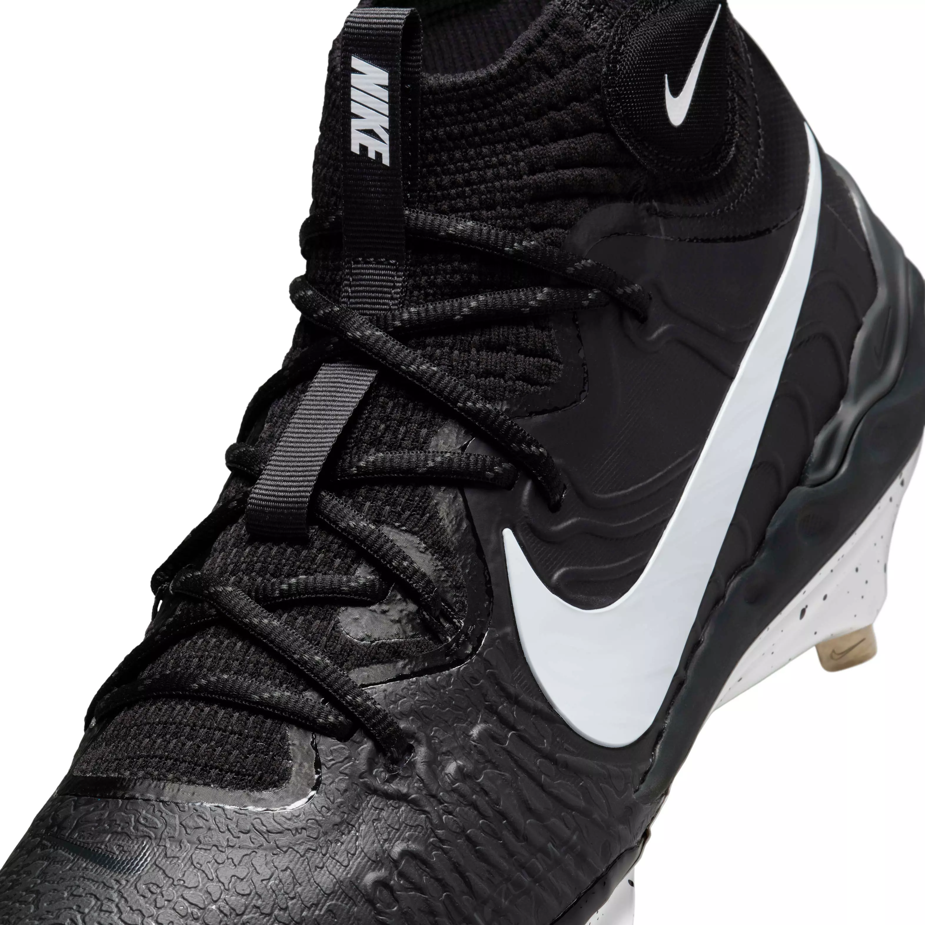 Nike Alpha Huarache NXT "Black/Dark Smoke Grey/White" Men's Baseball Cleat - BLACK/DK GREY/WHITE