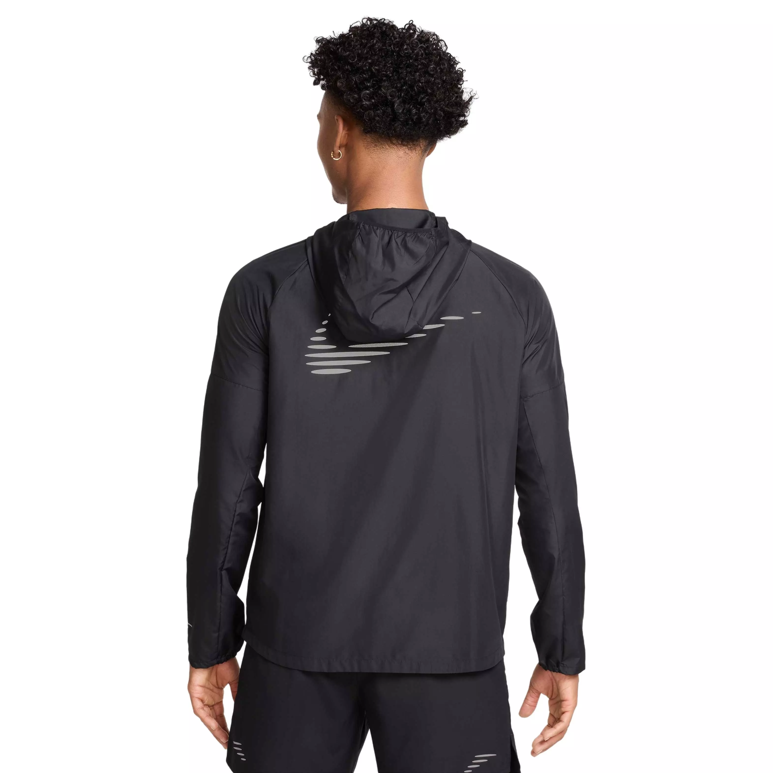 Nike Men's Miler Flash Water-Repellent Running Jacket - BLACK