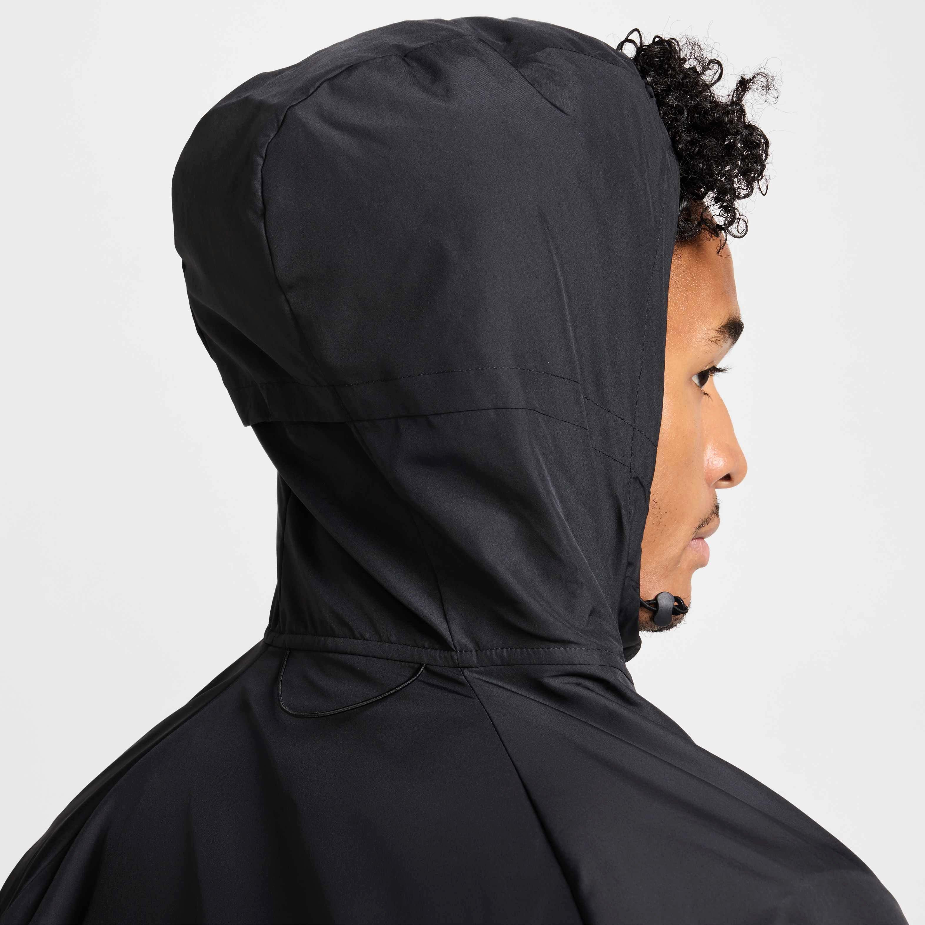 Nike Men's Miler Flash Water-Repellent Running Jacket - BLACK Thumbnail View 6