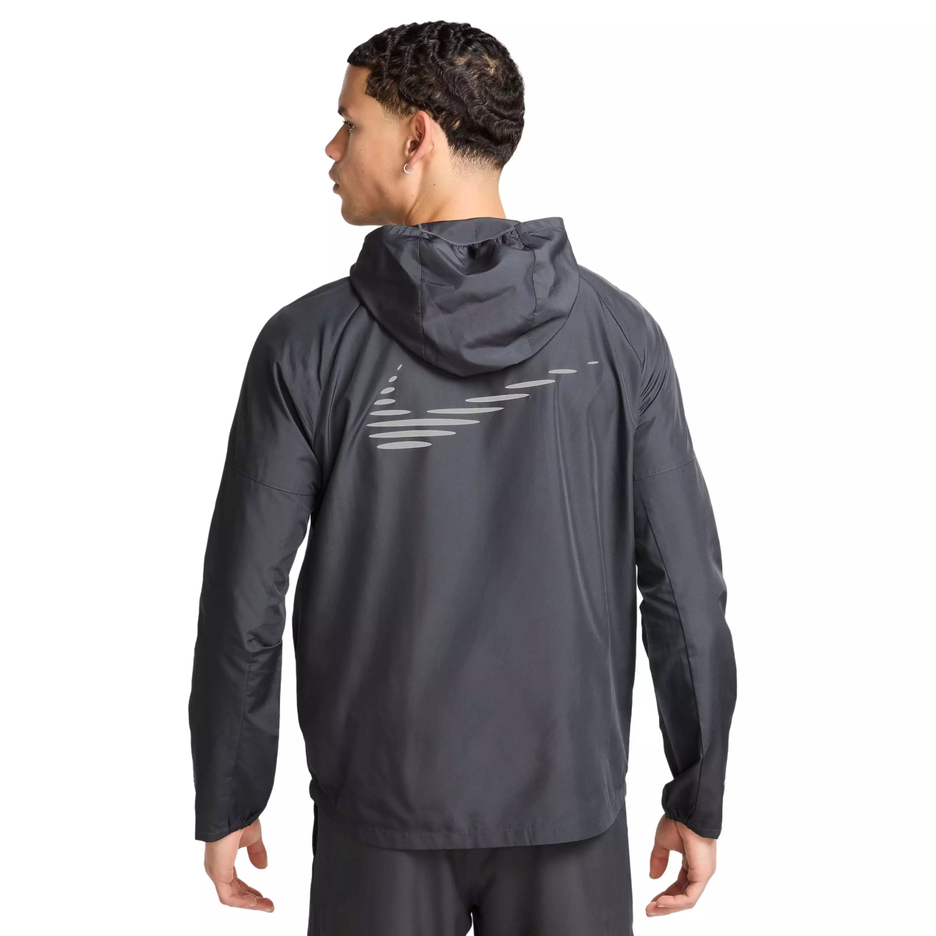 Nike Men's Miler Flash Water-Repellent Running Jacket - GREY