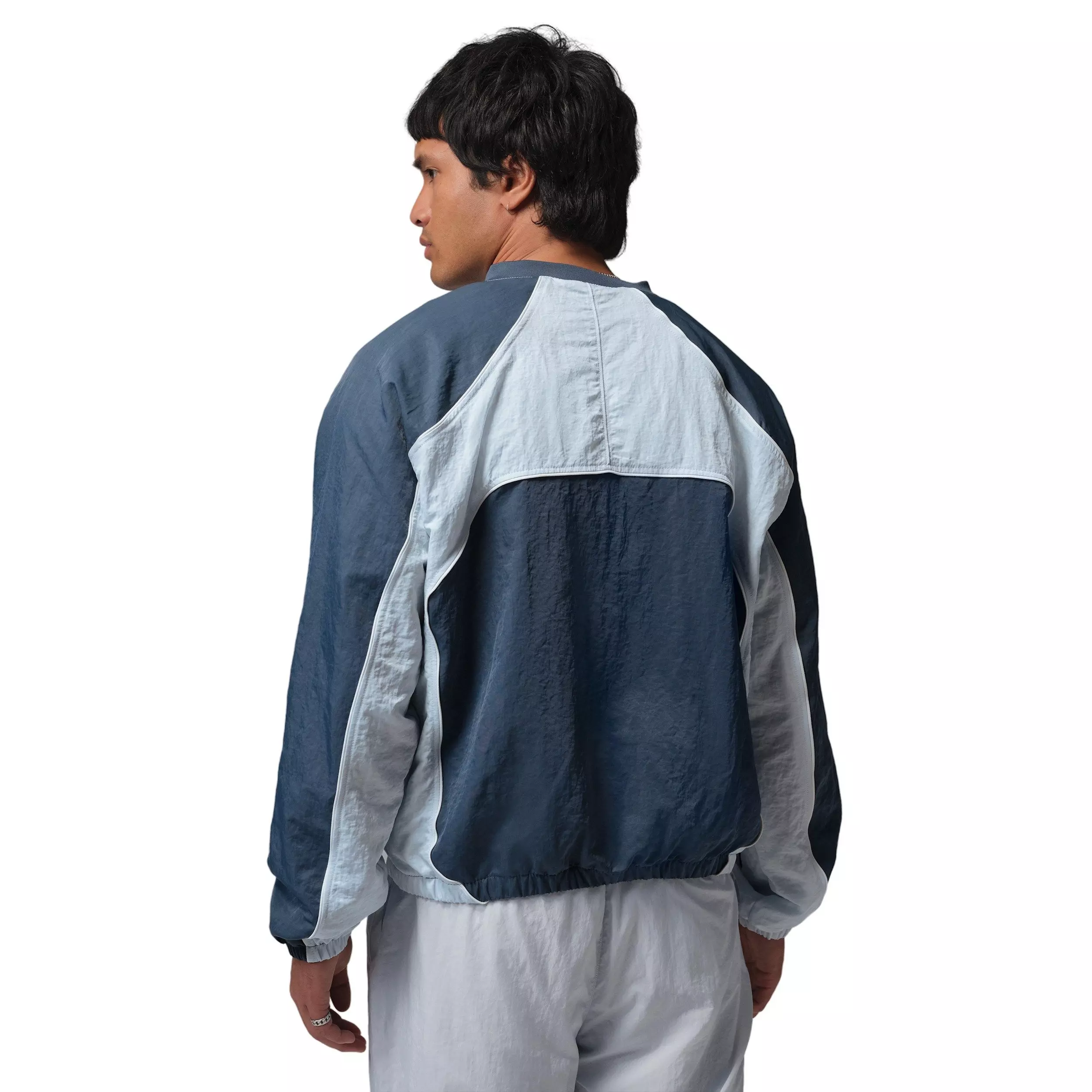 Jordan Men's Flight Long Sleeve Warm-Up Top - BLUE