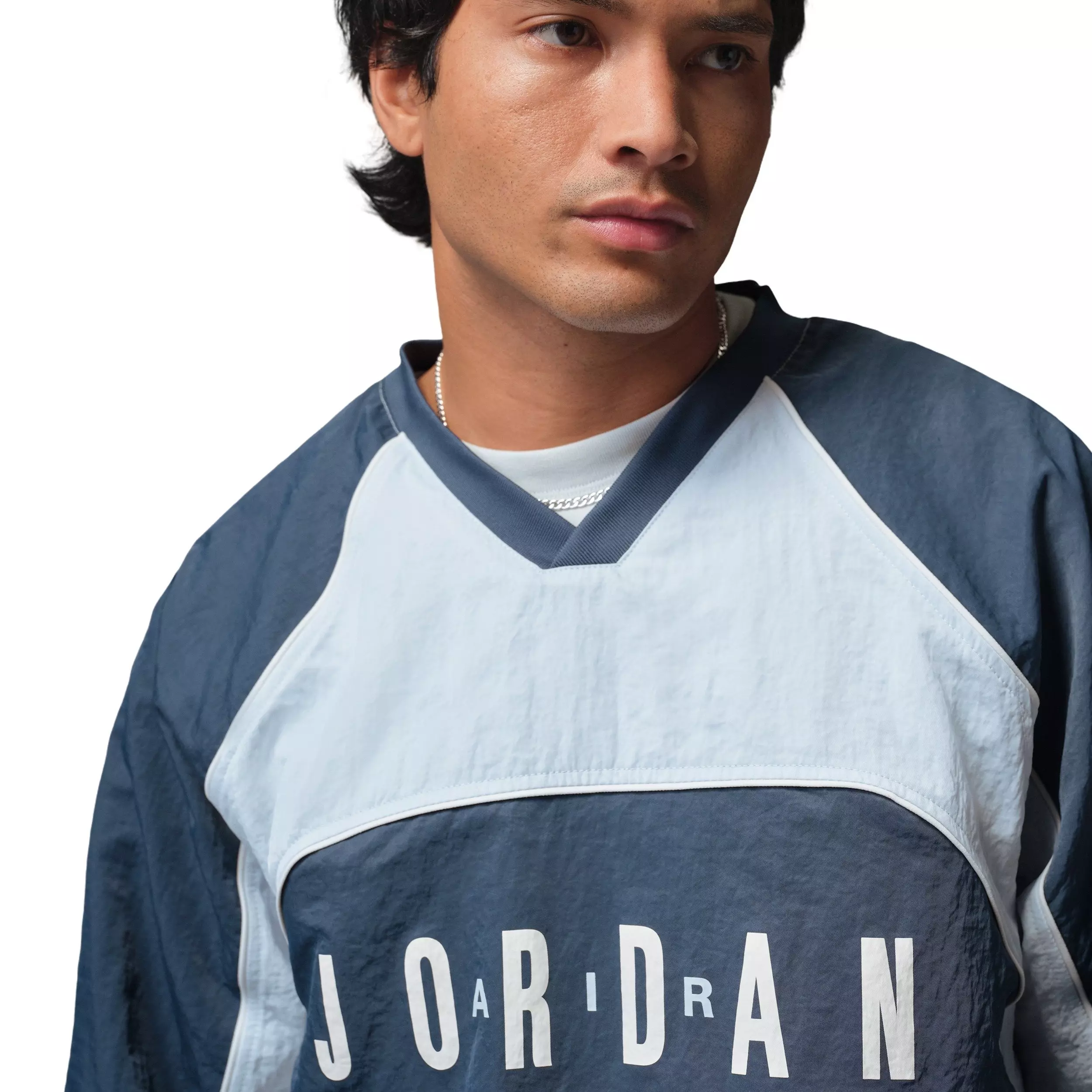 Jordan Men's Flight Long Sleeve Warm-Up Top - BLUE