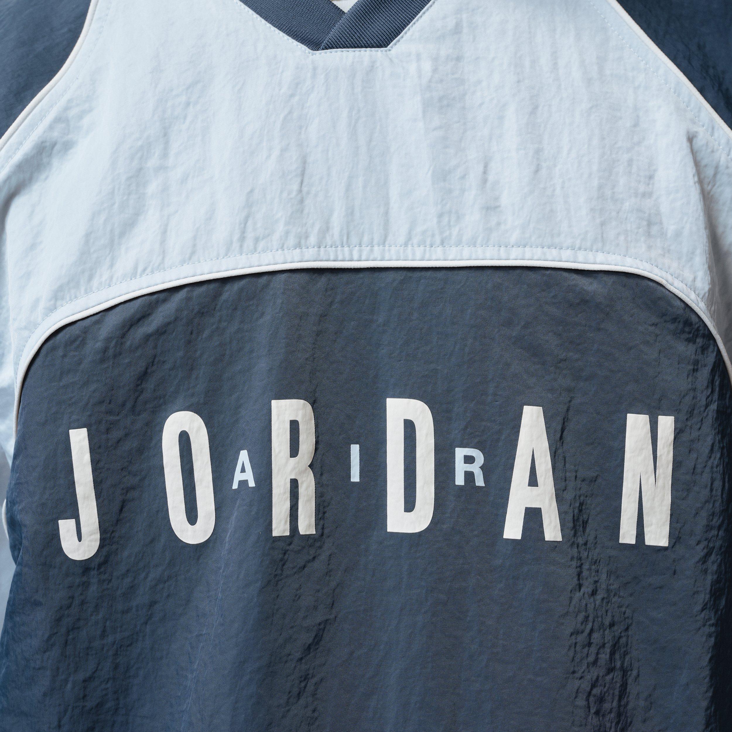 Jordan Men's Flight Long Sleeve Warm-Up Top - BLUE Thumbnail View 4