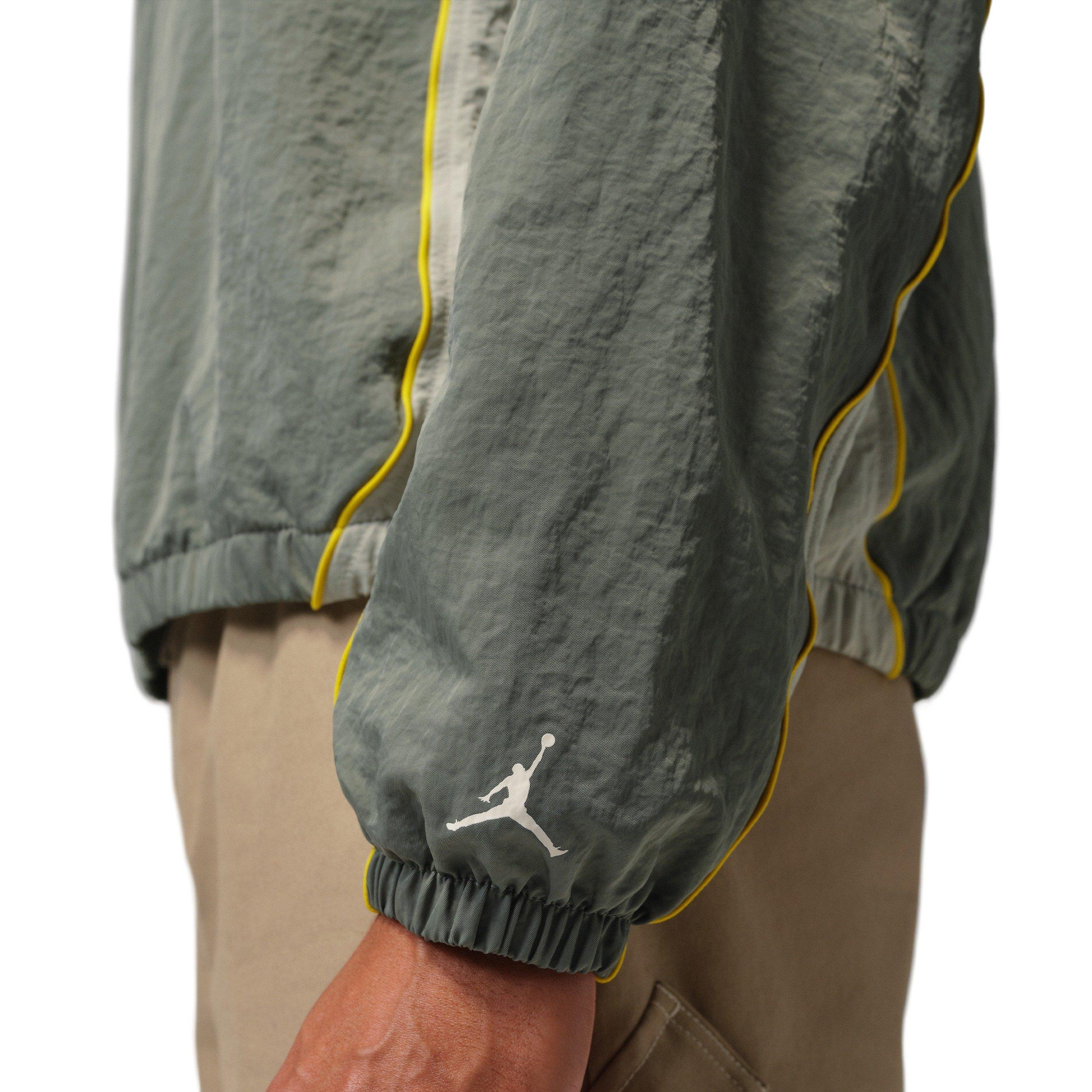 Jordan Men's Flight Long Sleeve Warm-Up Top - GREEN Thumbnail View 5