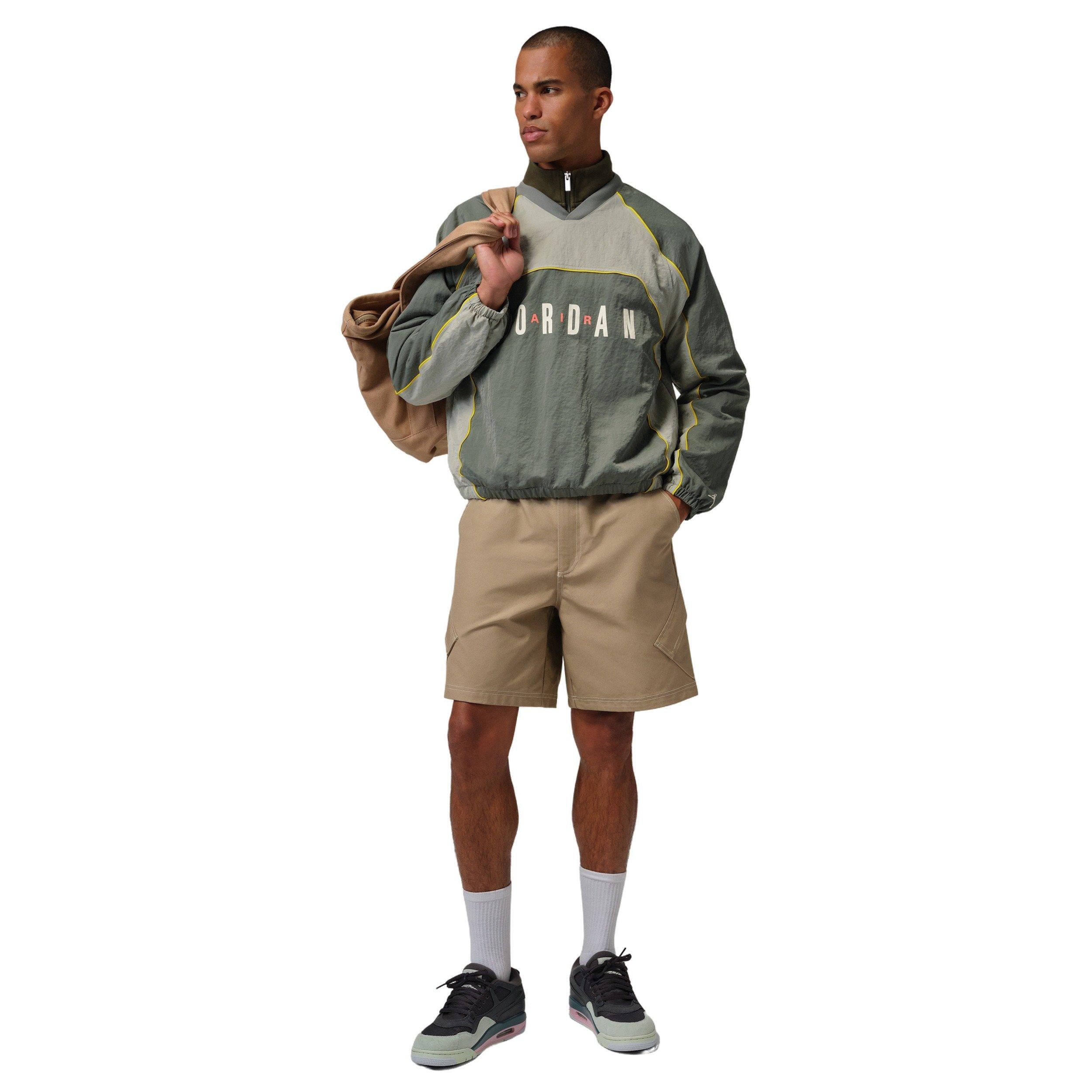 Jordan Men's Flight Long Sleeve Warm-Up Top - GREEN Thumbnail View 6