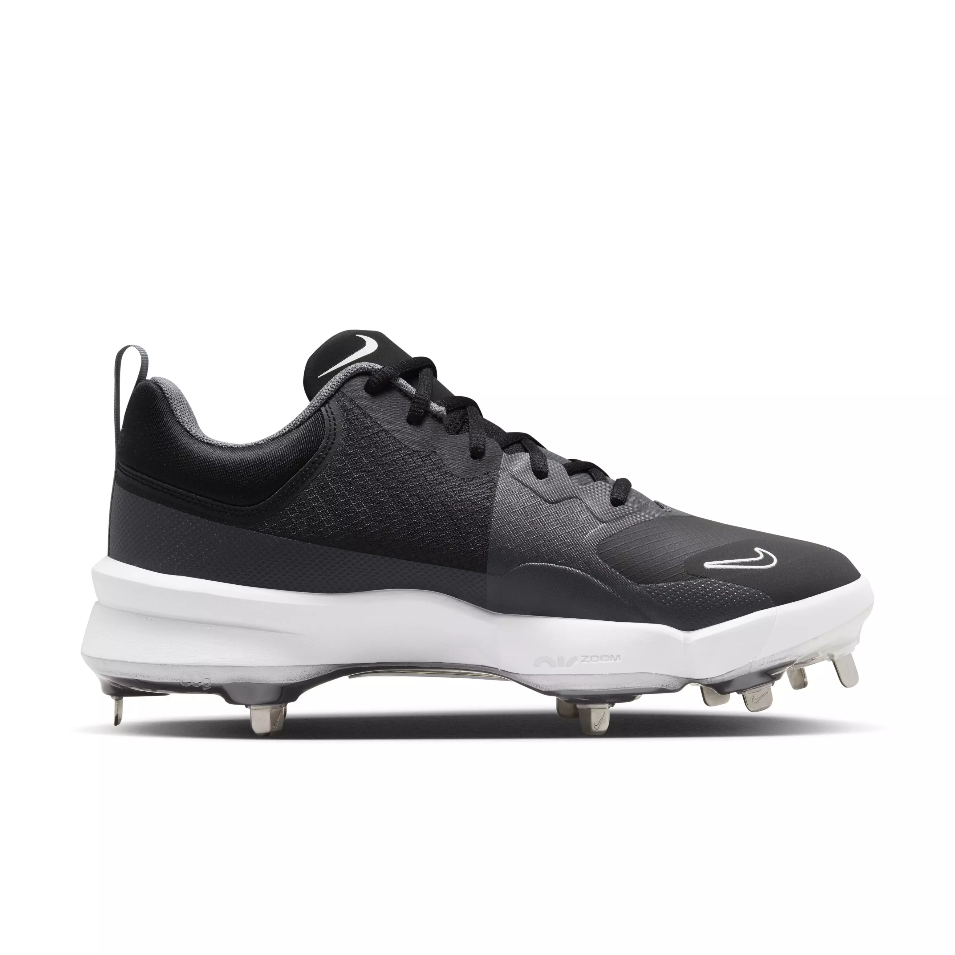 Nike Force Zoom Trout 9 Pro "Black/White/Anthracite/Cool Grey" Men's Baseball Cleat - BLACK/WHITE/ANTHRACITE/GREY