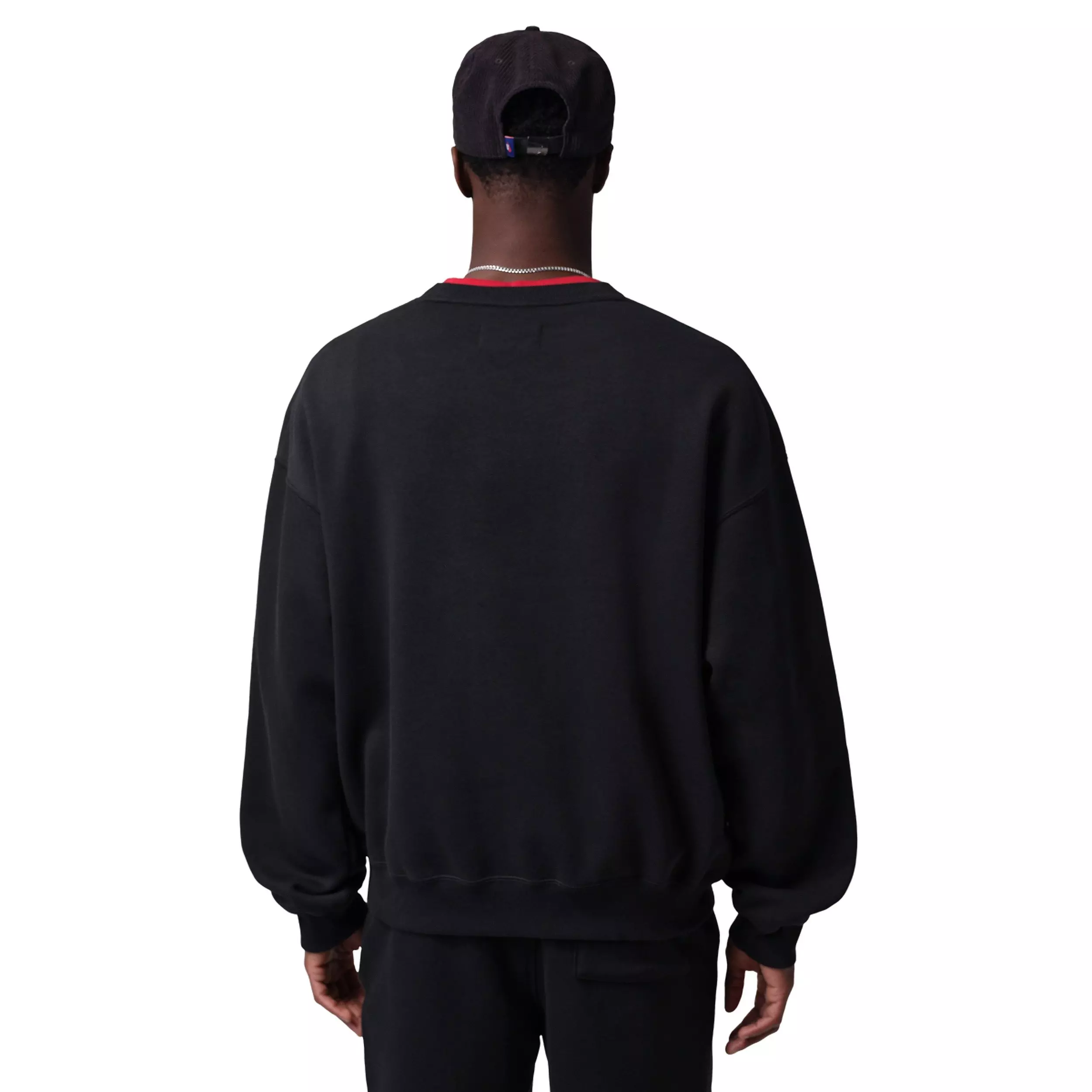 Jordan Men's Brooklyn Fleece Crewneck Sweatshirt - Black - BLACK