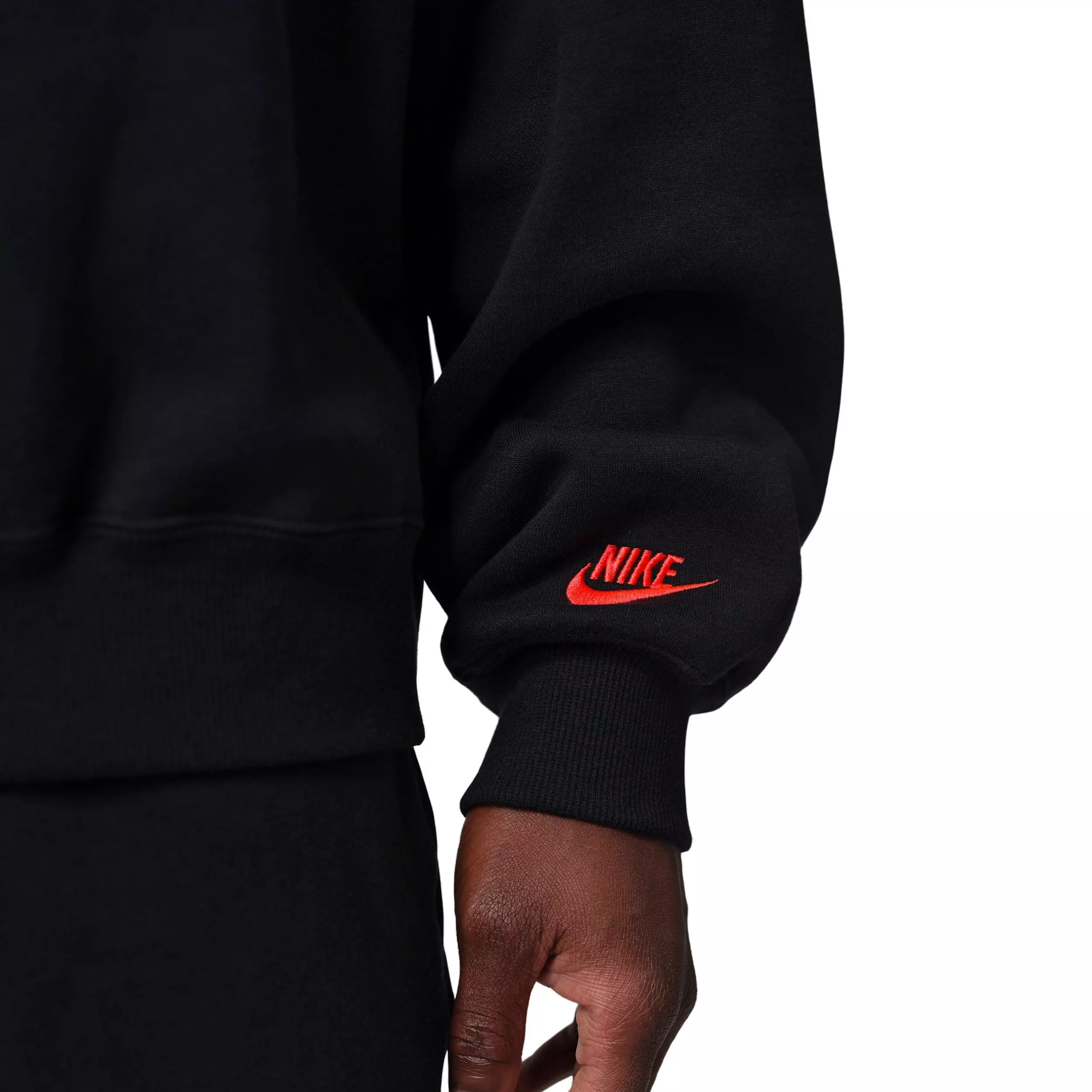 Jordan Men's Brooklyn Fleece Crewneck Sweatshirt -Black - BLACK